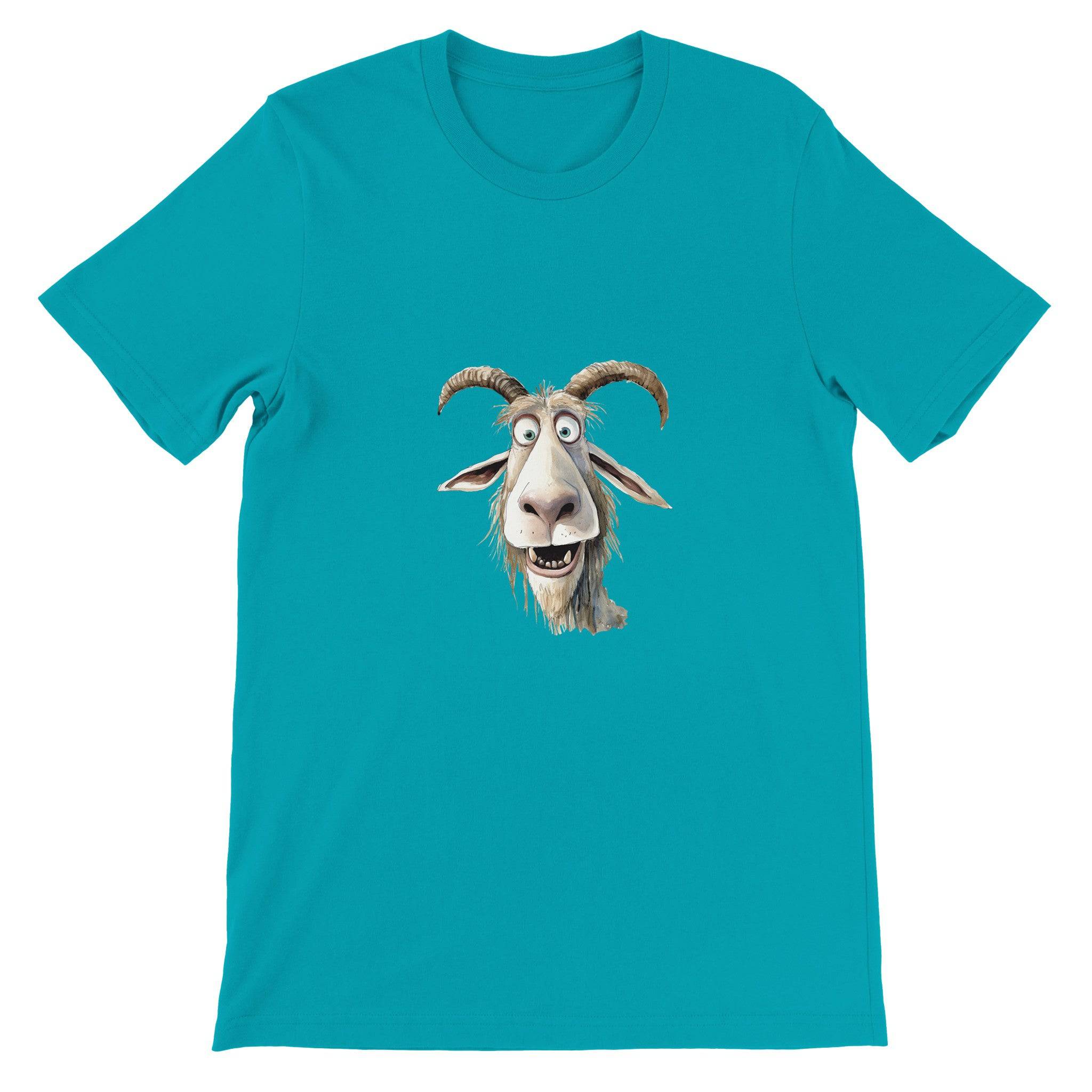 Budget Unisex Crewneck T-shirt/Funny-Goat - Enet Images