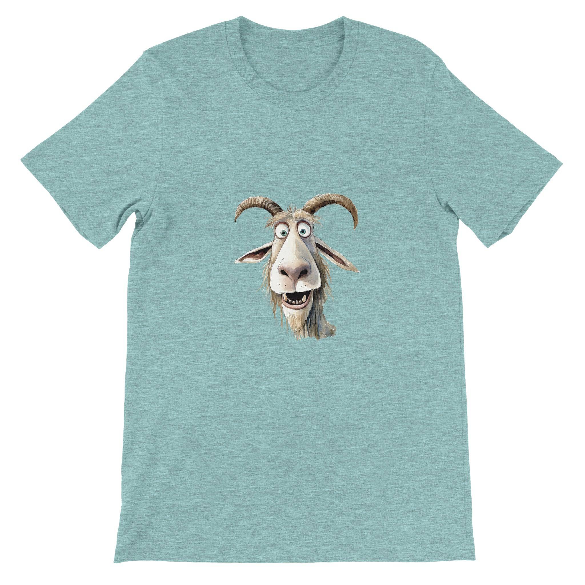 Budget Unisex Crewneck T-shirt/Funny-Goat - Enet Images