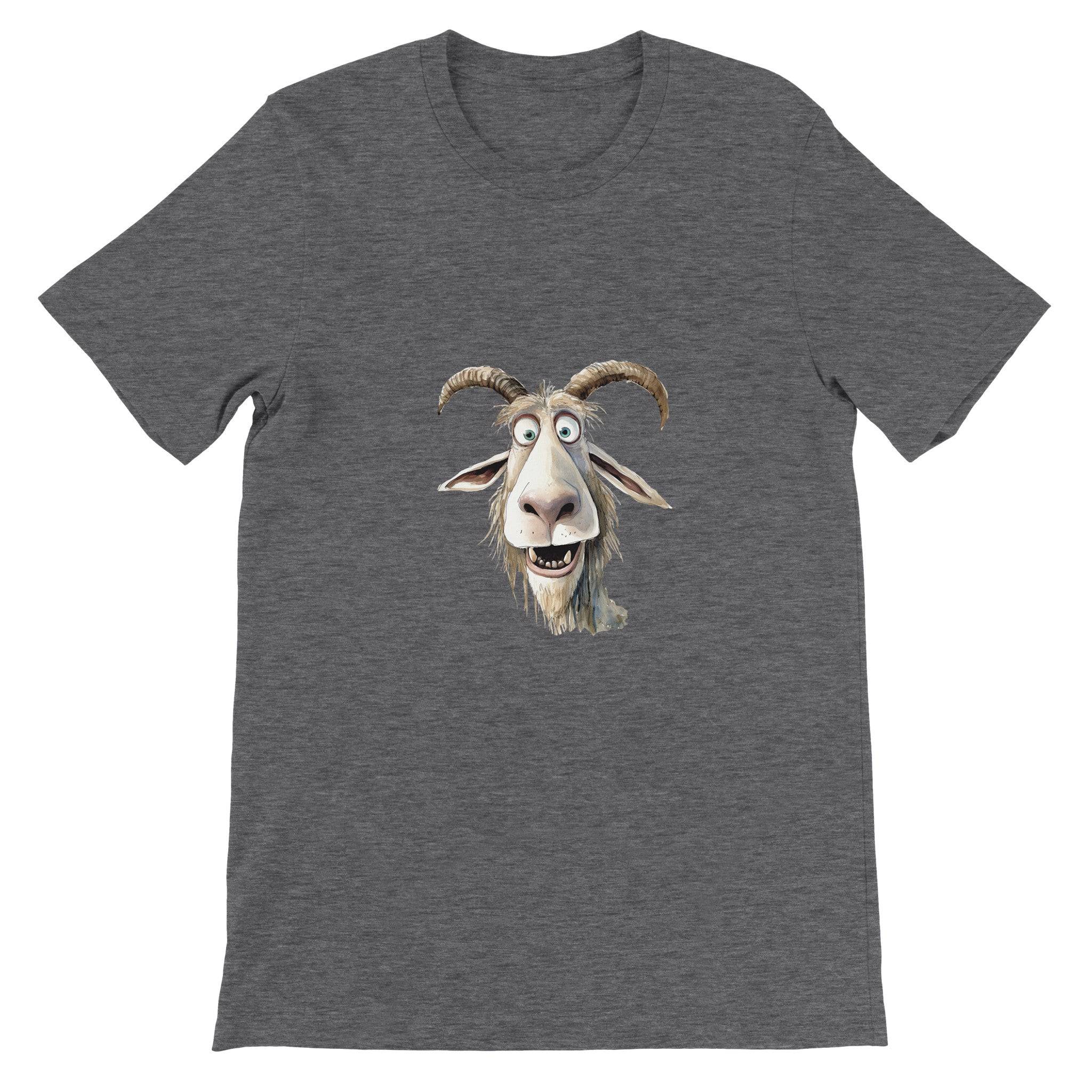 Budget Unisex Crewneck T-shirt/Funny-Goat - Enet Images