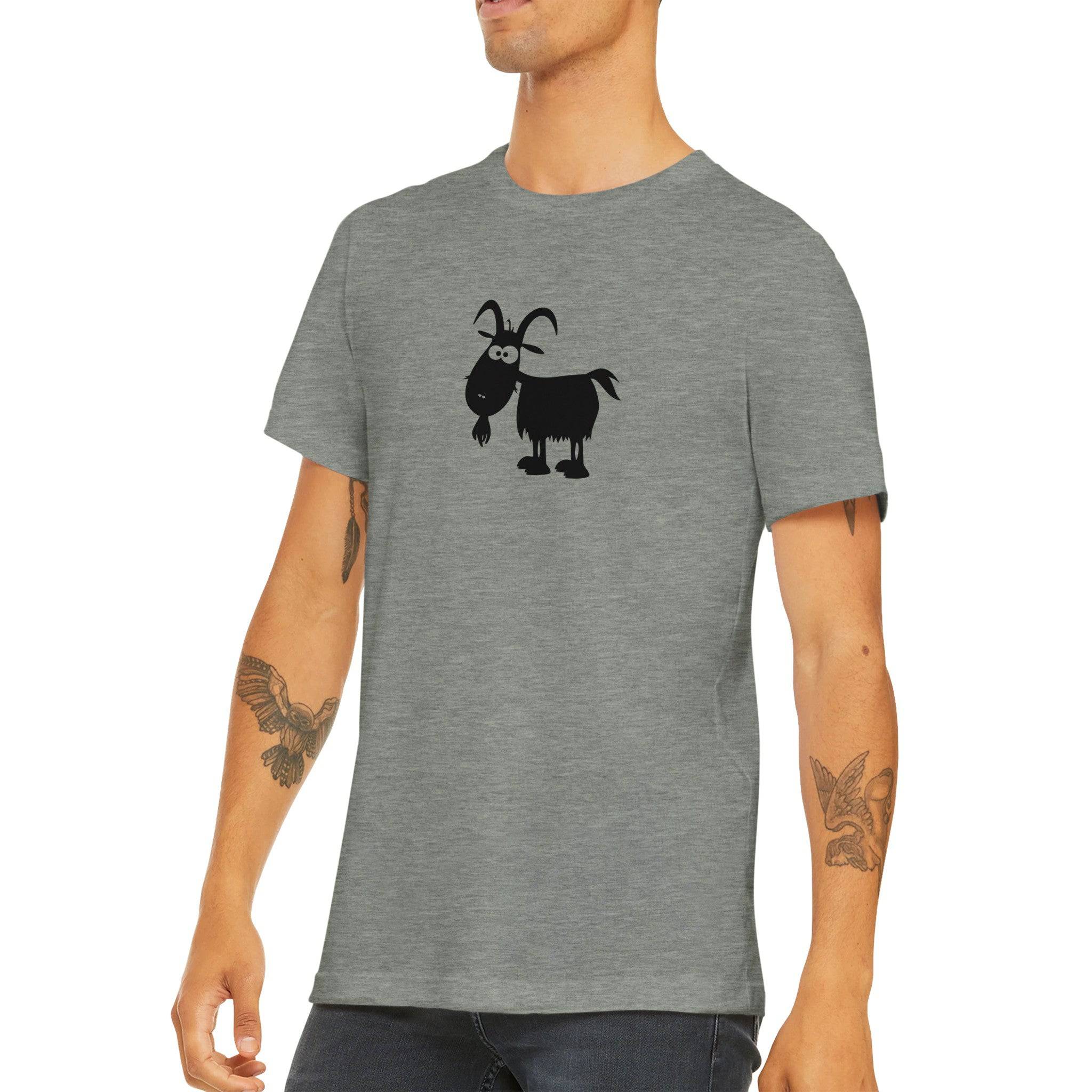 Budget Unisex Crewneck T-shirt/Funny-Goat - Enet Images