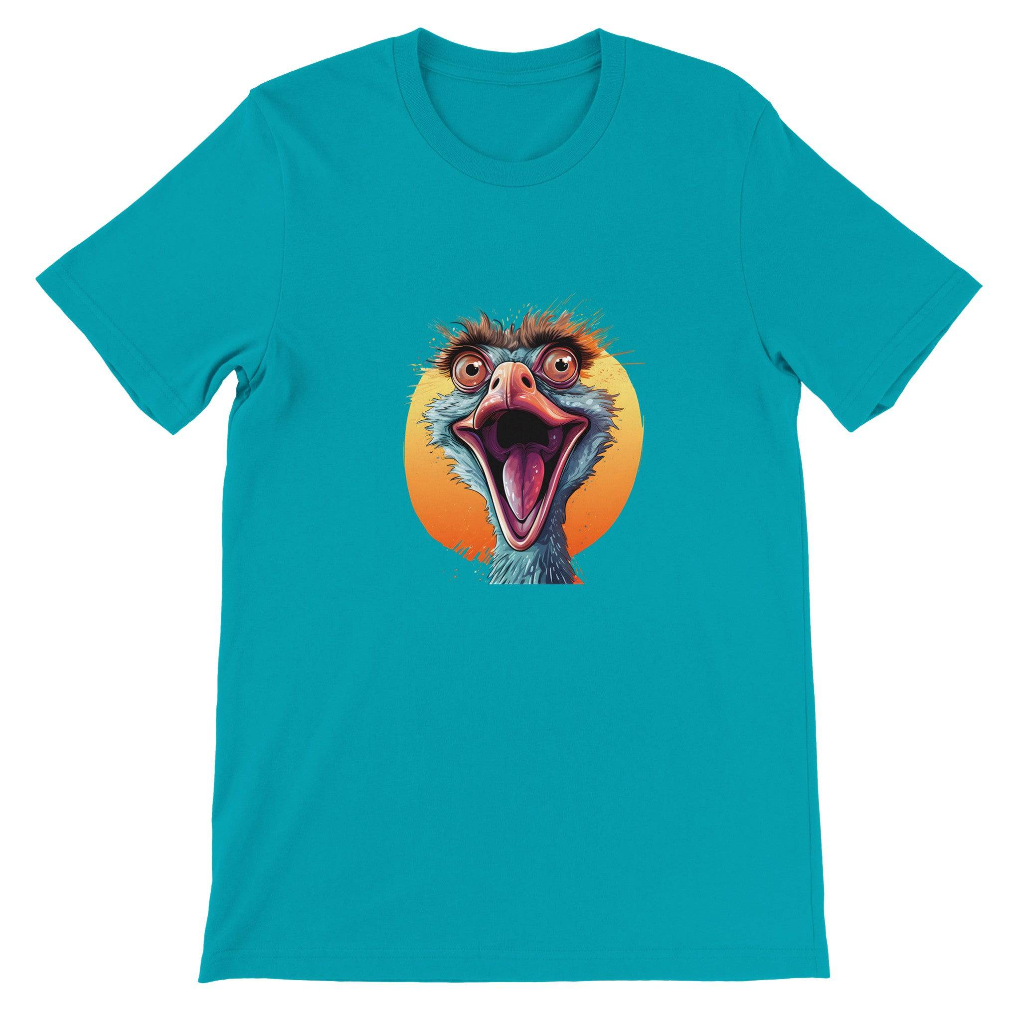 Budget Unisex Crewneck T-shirt/Funny-Ostrich - Enet Images