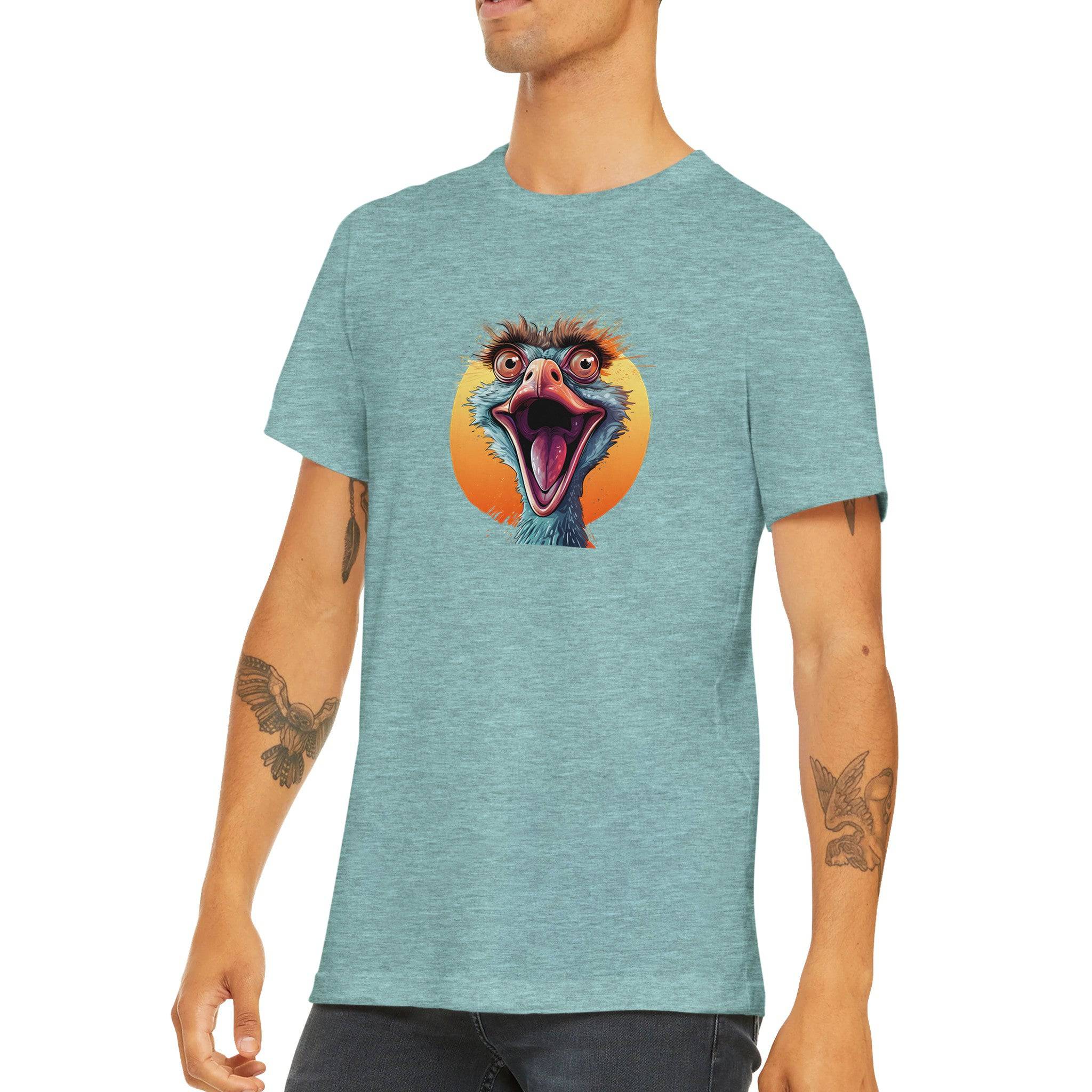 Budget Unisex Crewneck T-shirt/Funny-Ostrich - Enet Images