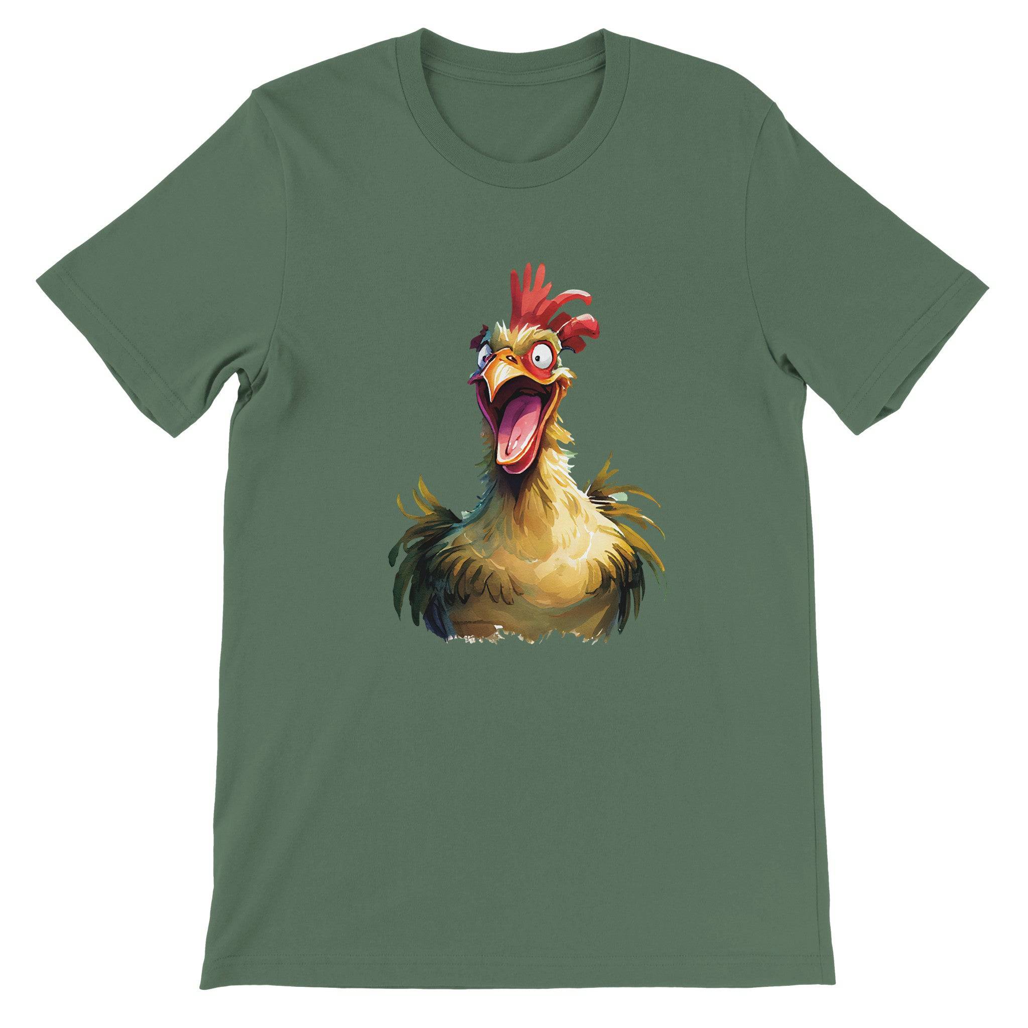 Budget Unisex Crewneck T-shirt/Funny-Rooster - Enet Images