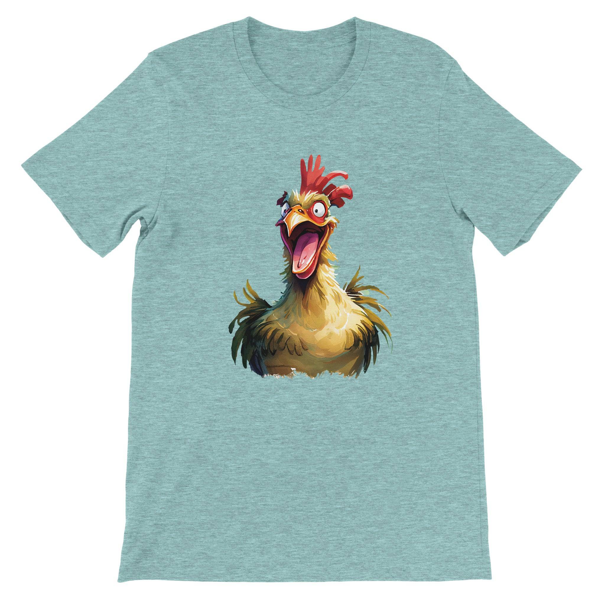 Budget Unisex Crewneck T-shirt/Funny-Rooster - Enet Images