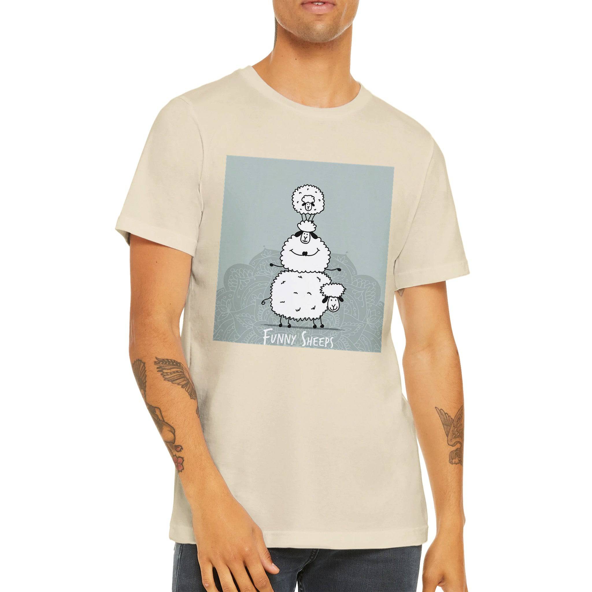 Budget Unisex Crewneck T-shirt/Funny-Sheep - Enet Images