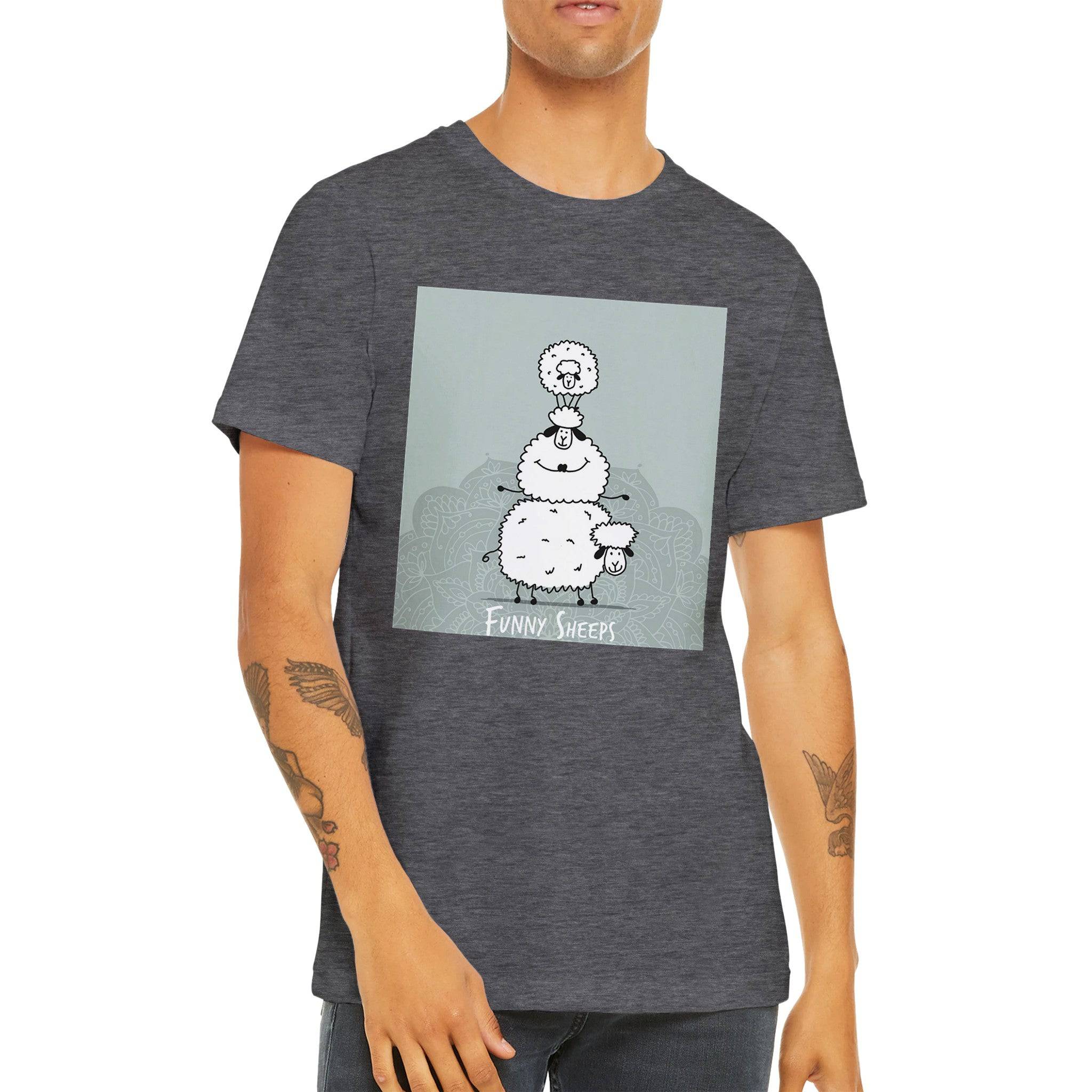 Budget Unisex Crewneck T-shirt/Funny-Sheep - Enet Images