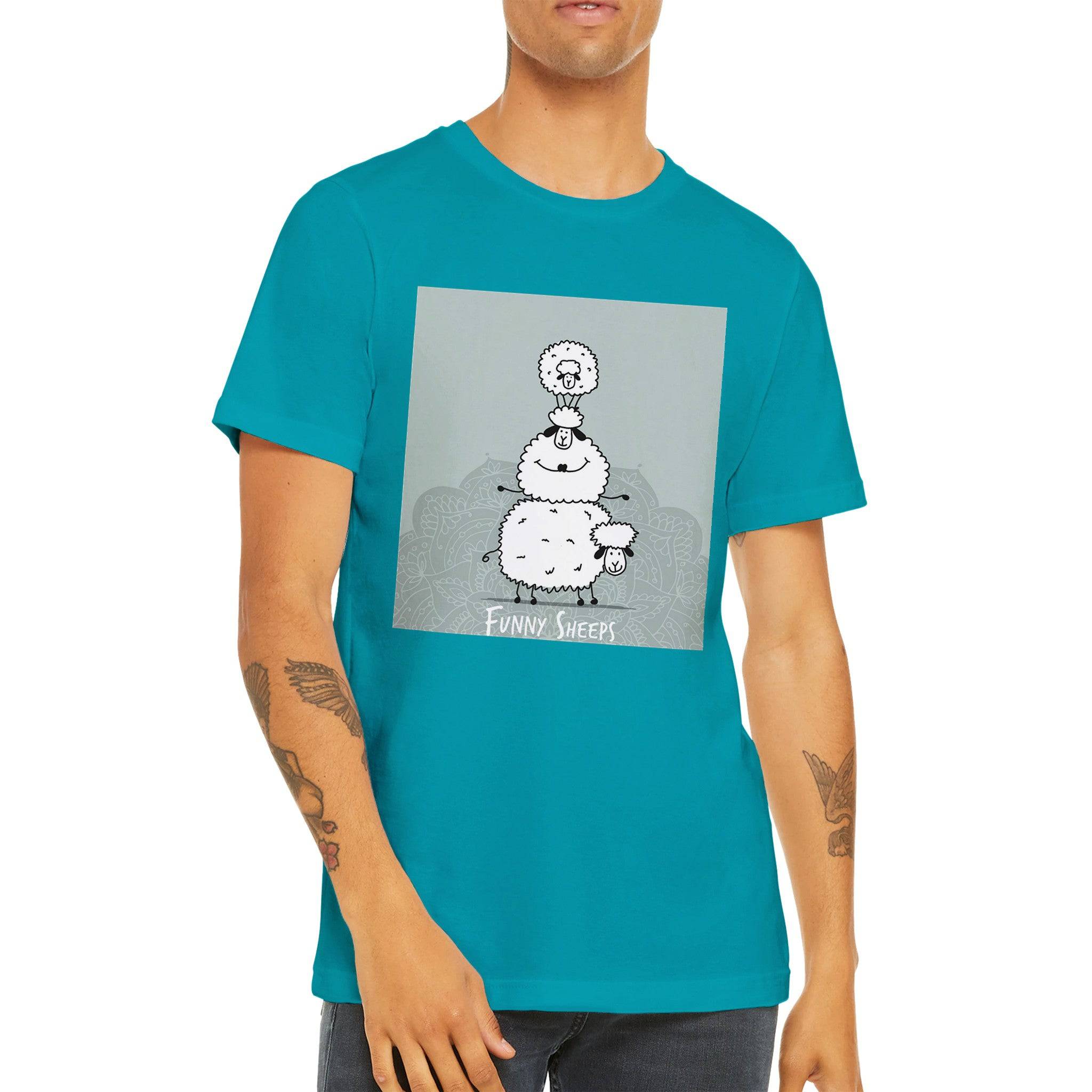 Budget Unisex Crewneck T-shirt/Funny-Sheep - Enet Images