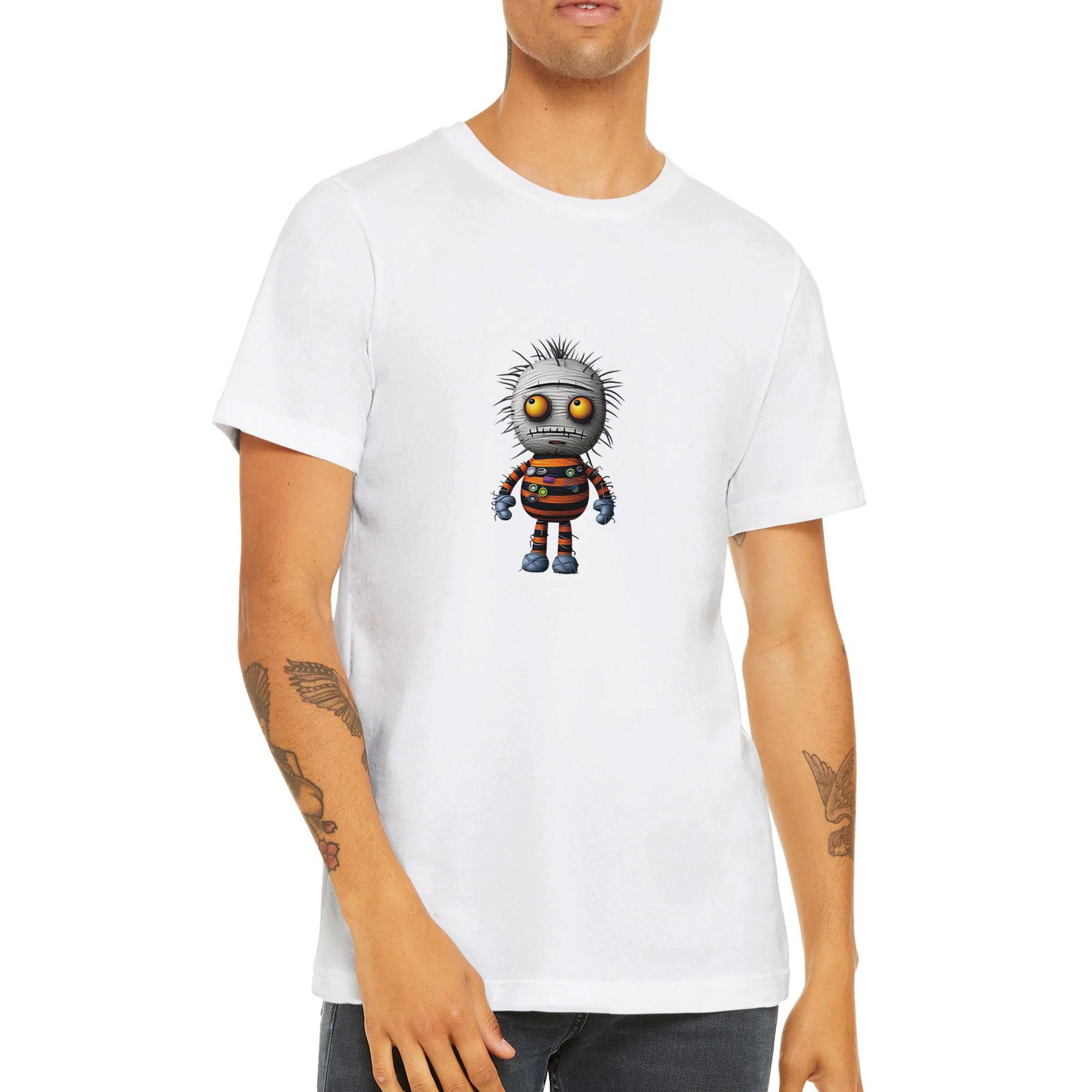 Budget Unisex Crewneck T-shirt/Funny-Spooky-Doll - Enet Images