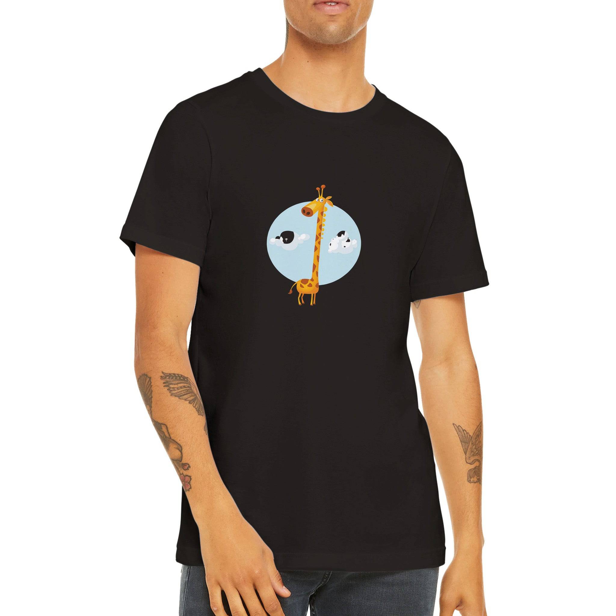 Budget Unisex Crewneck T-shirt/Giraffe-Above-The-Clouds - Enet Images