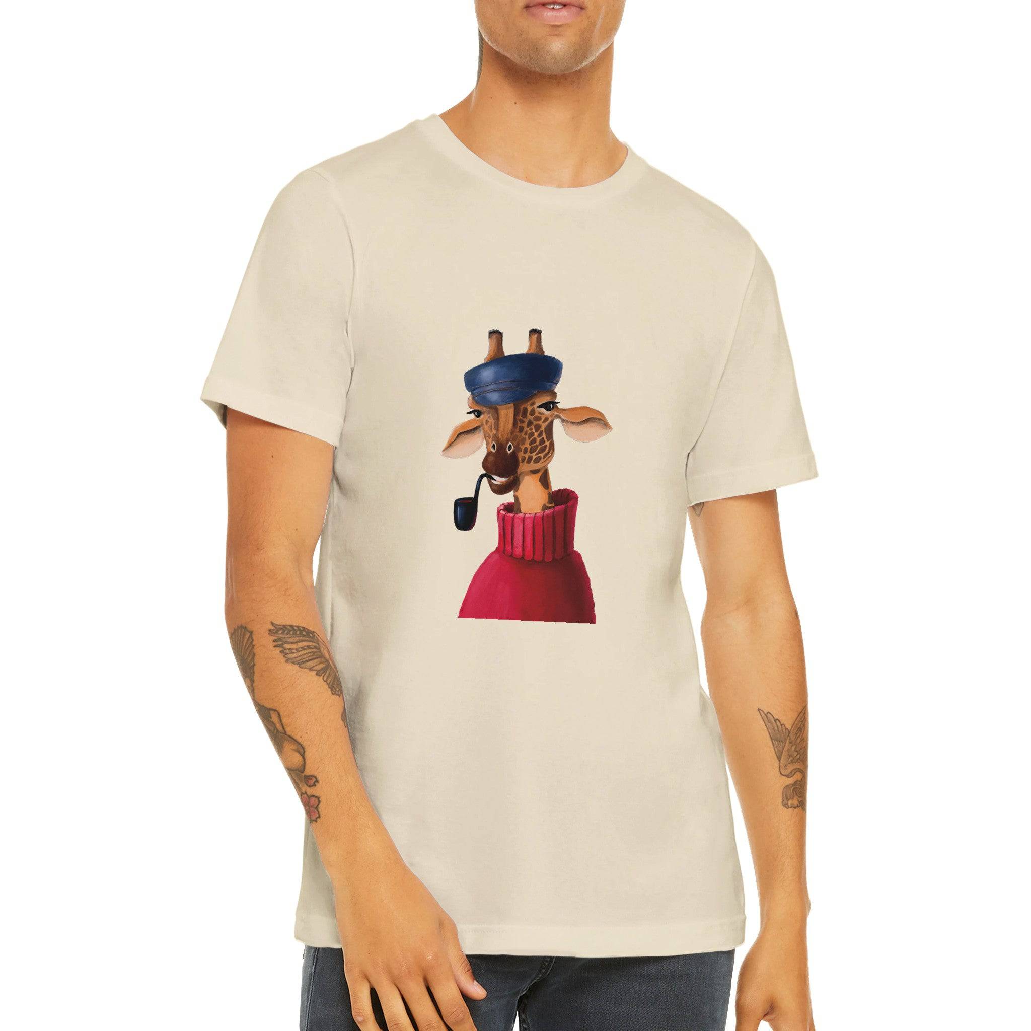 Budget Unisex Crewneck T-shirt/Giraffe-Classy - Enet Images