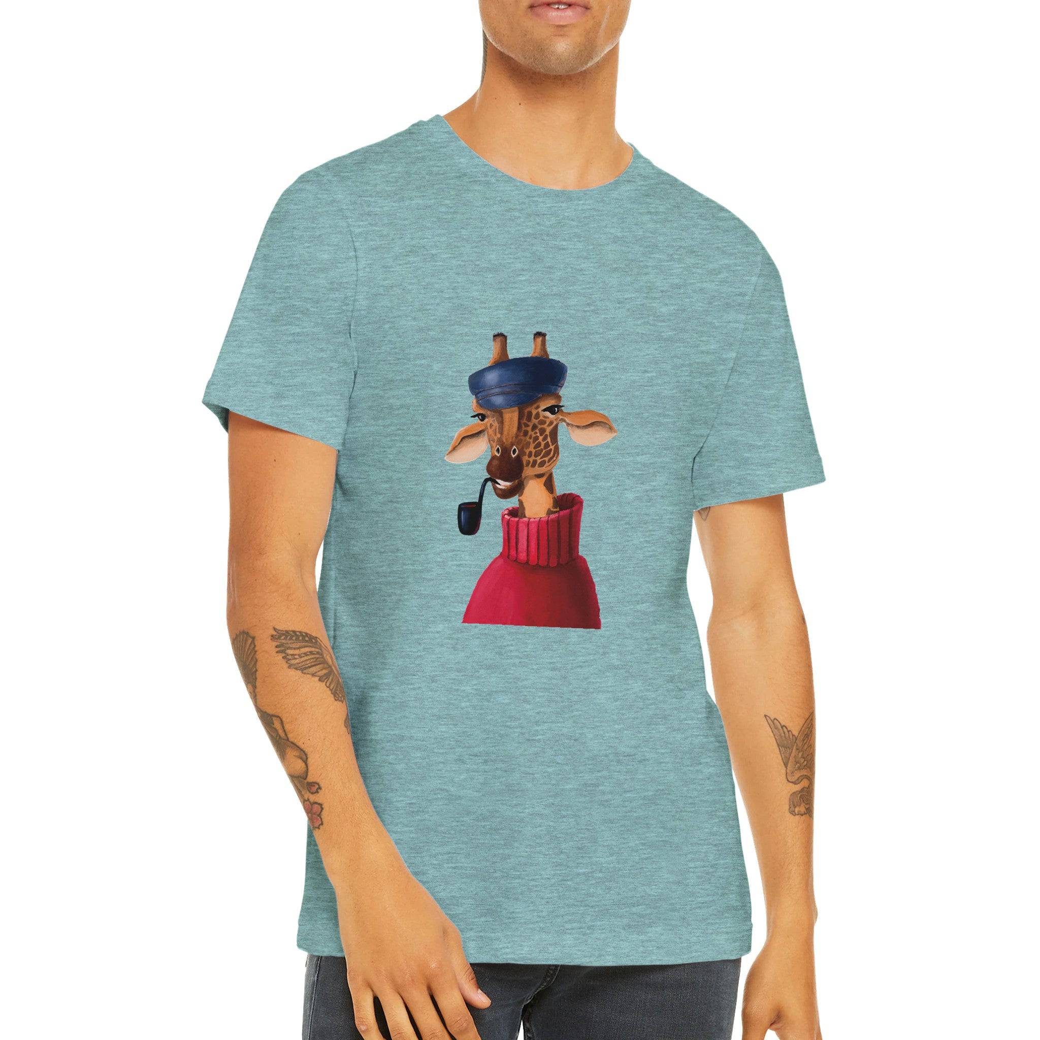 Budget Unisex Crewneck T-shirt/Giraffe-Classy - Enet Images