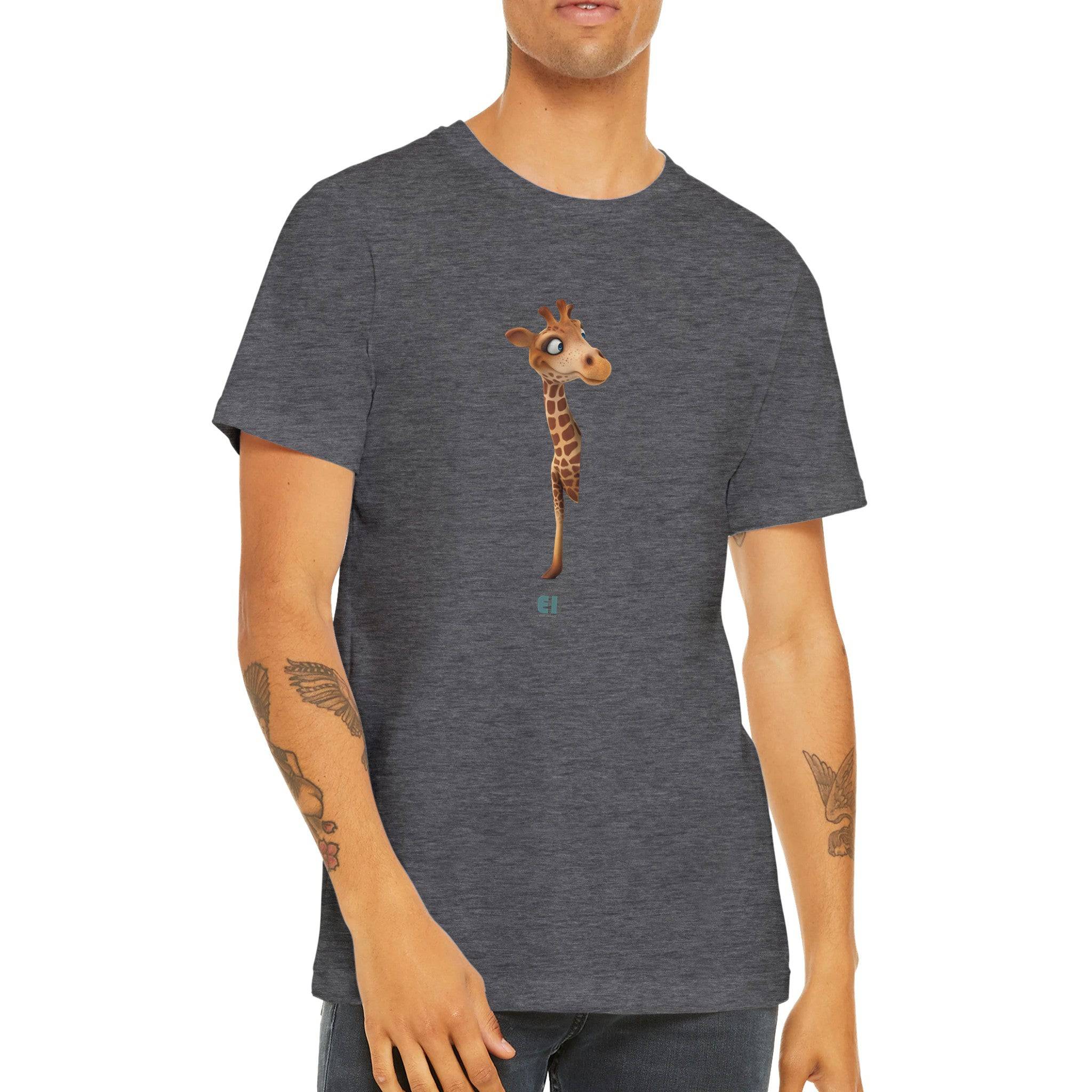 Budget Unisex Crewneck T-shirt/Giraffe-Hiding - Enet Images