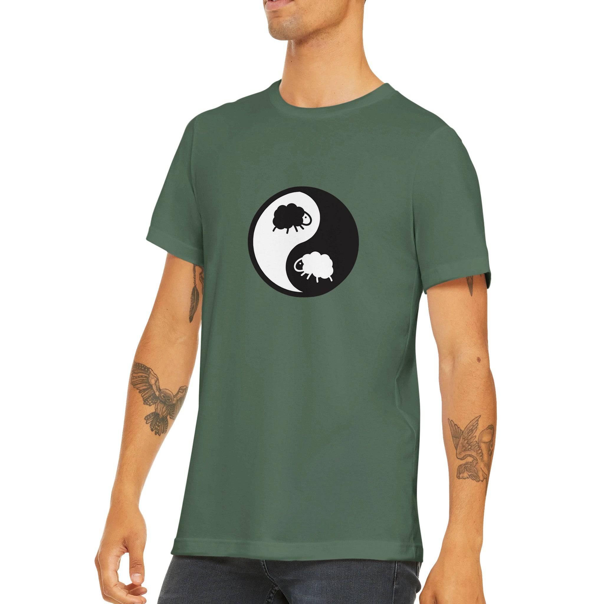 Budget Unisex Crewneck T-shirt/Good-Bad-Sheep - Enet Images