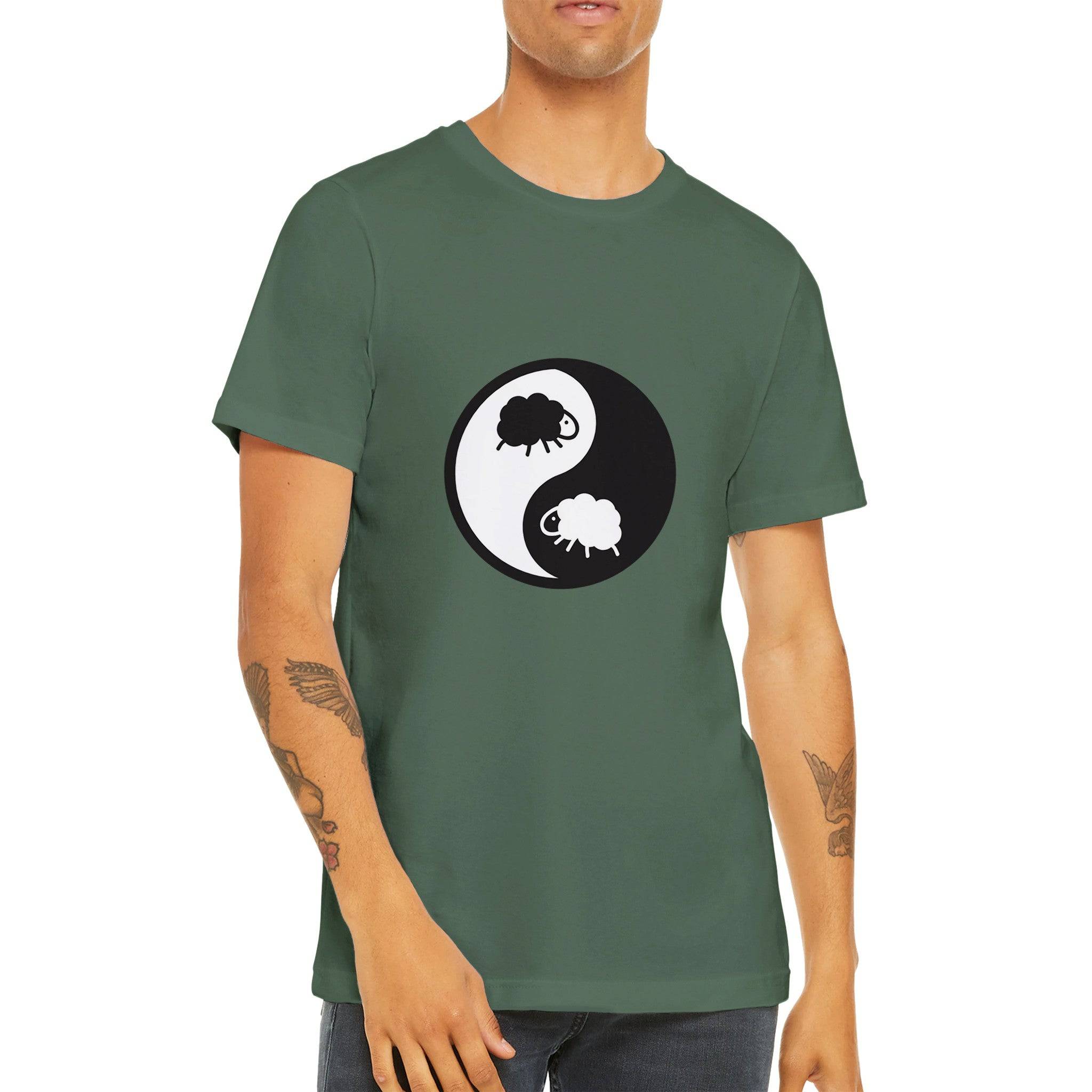 Budget Unisex Crewneck T-shirt/Good-Bad-Sheep - Enet Images