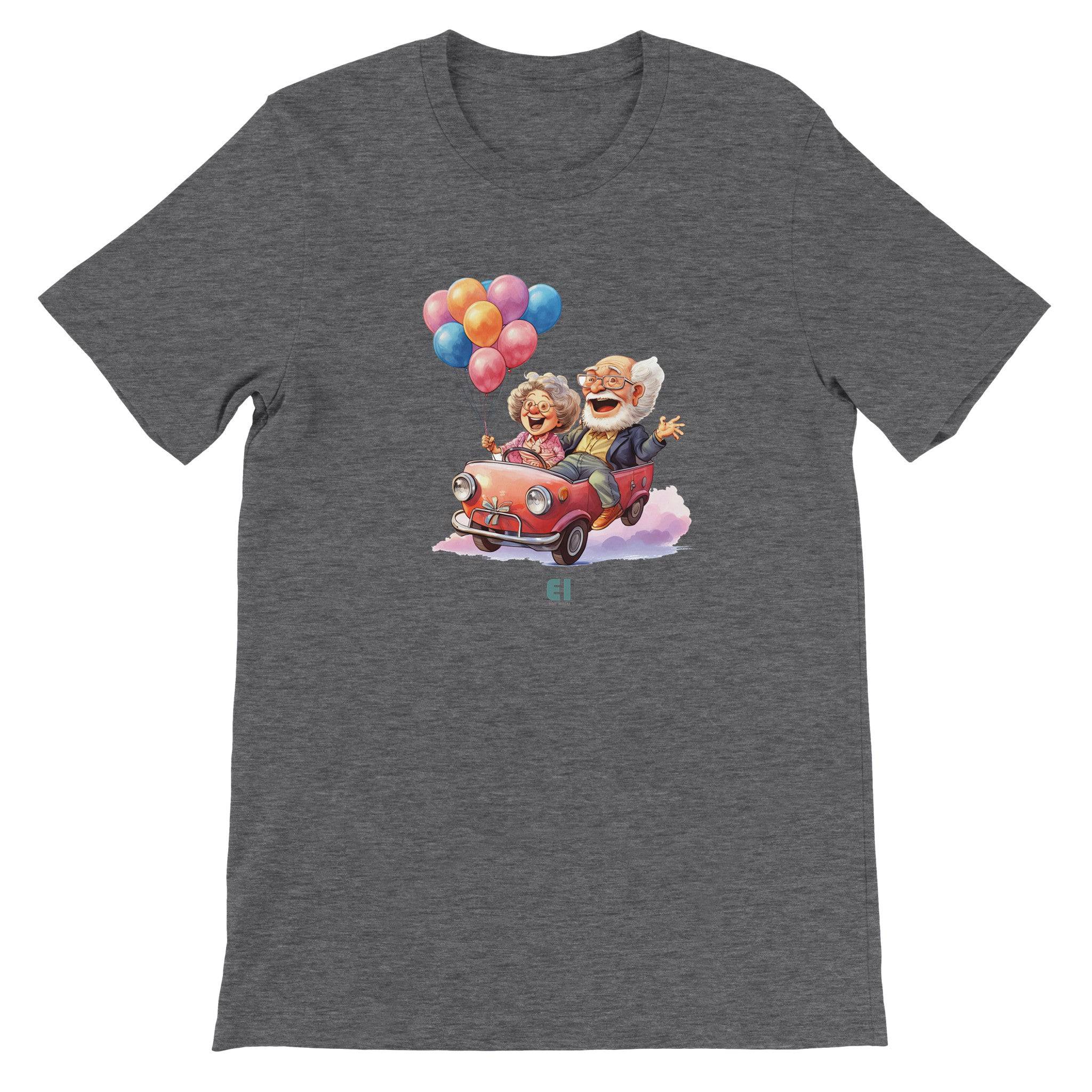 Budget Unisex Crewneck T-shirt/Grandparents-Car-Balloons - Enet Images