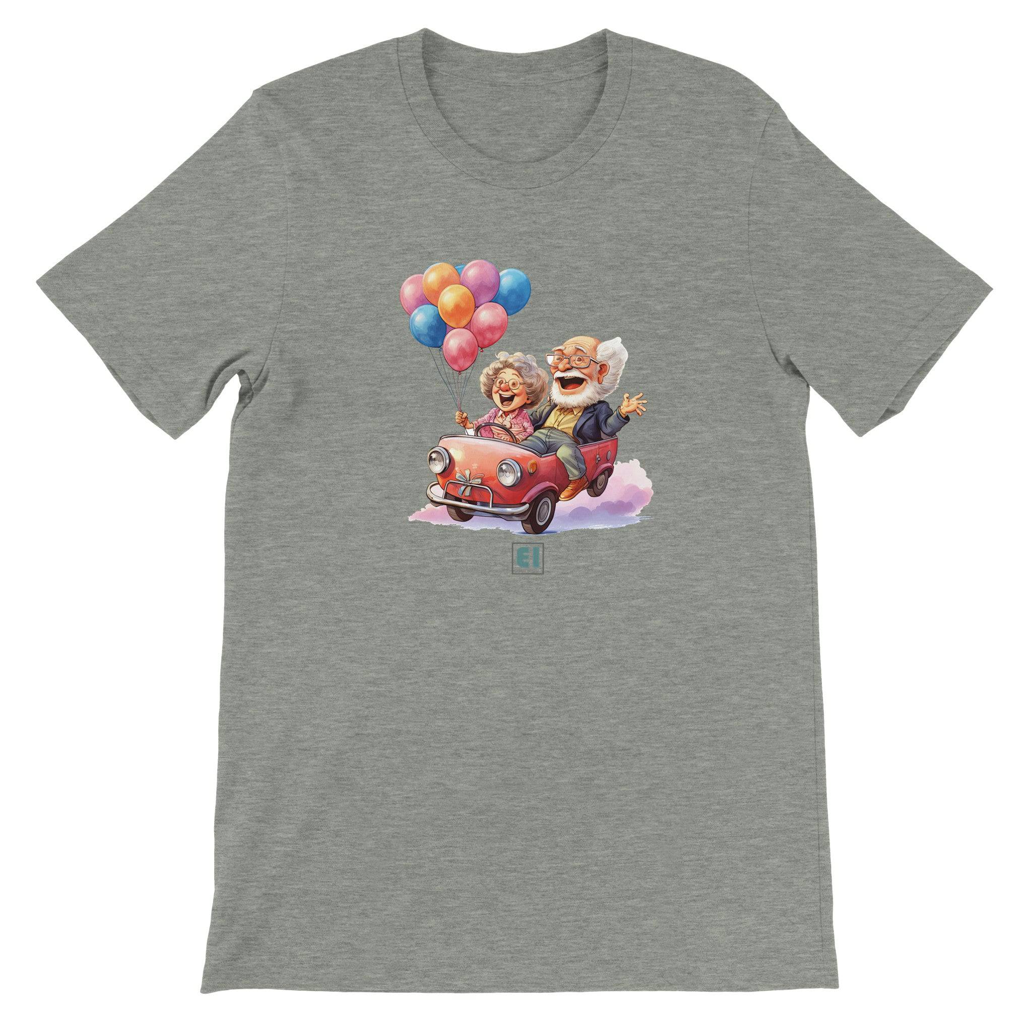Budget Unisex Crewneck T-shirt/Grandparents-Car-Balloons - Enet Images