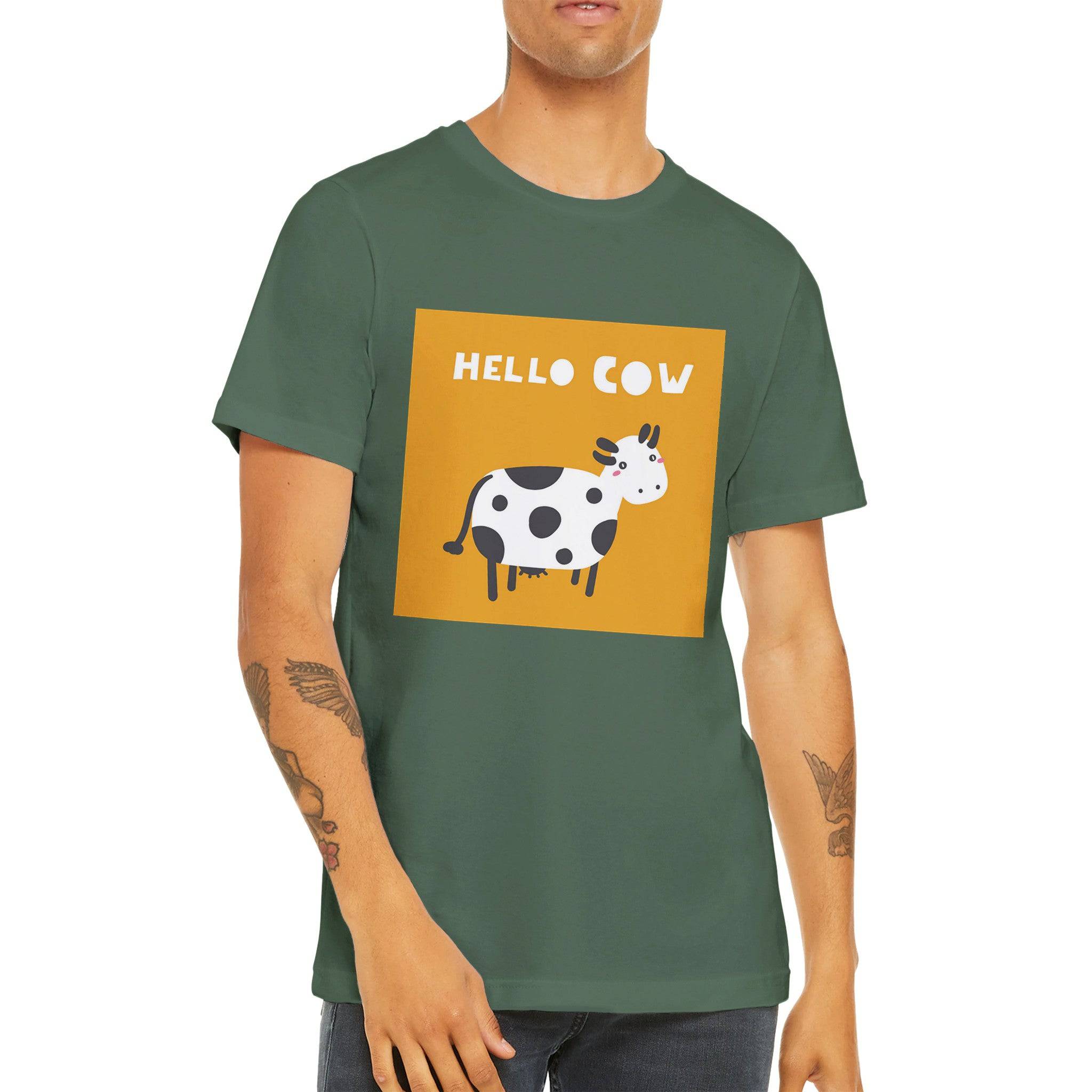 Budget Unisex Crewneck T-shirt/Hello-Cow - Enet Images