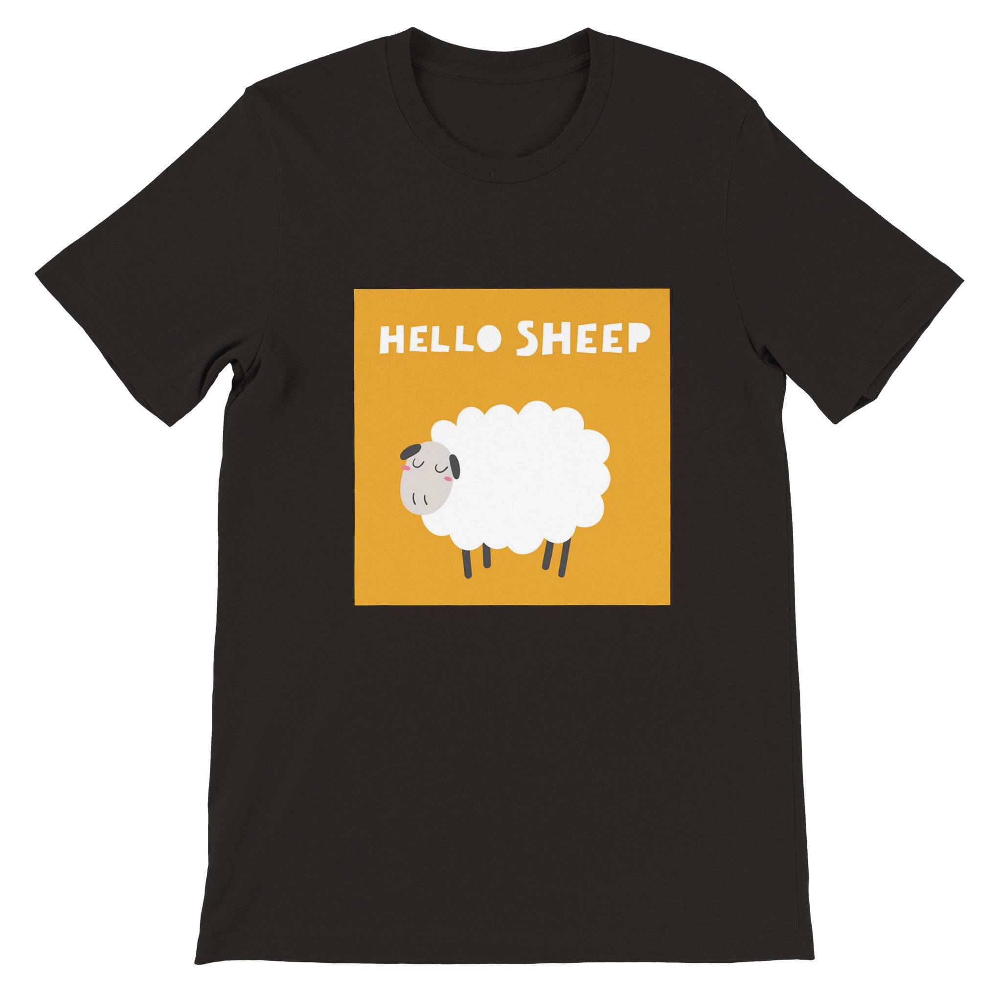 Budget Unisex Crewneck T-shirt/Hello-Sheep - Enet Images