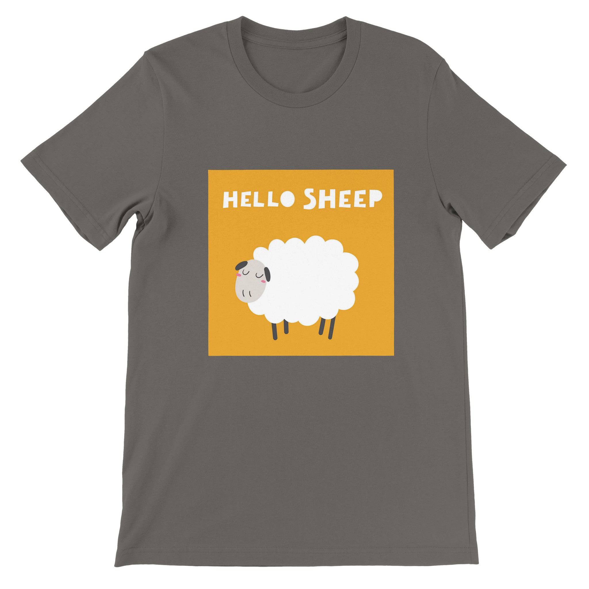 Budget Unisex Crewneck T-shirt/Hello-Sheep - Enet Images
