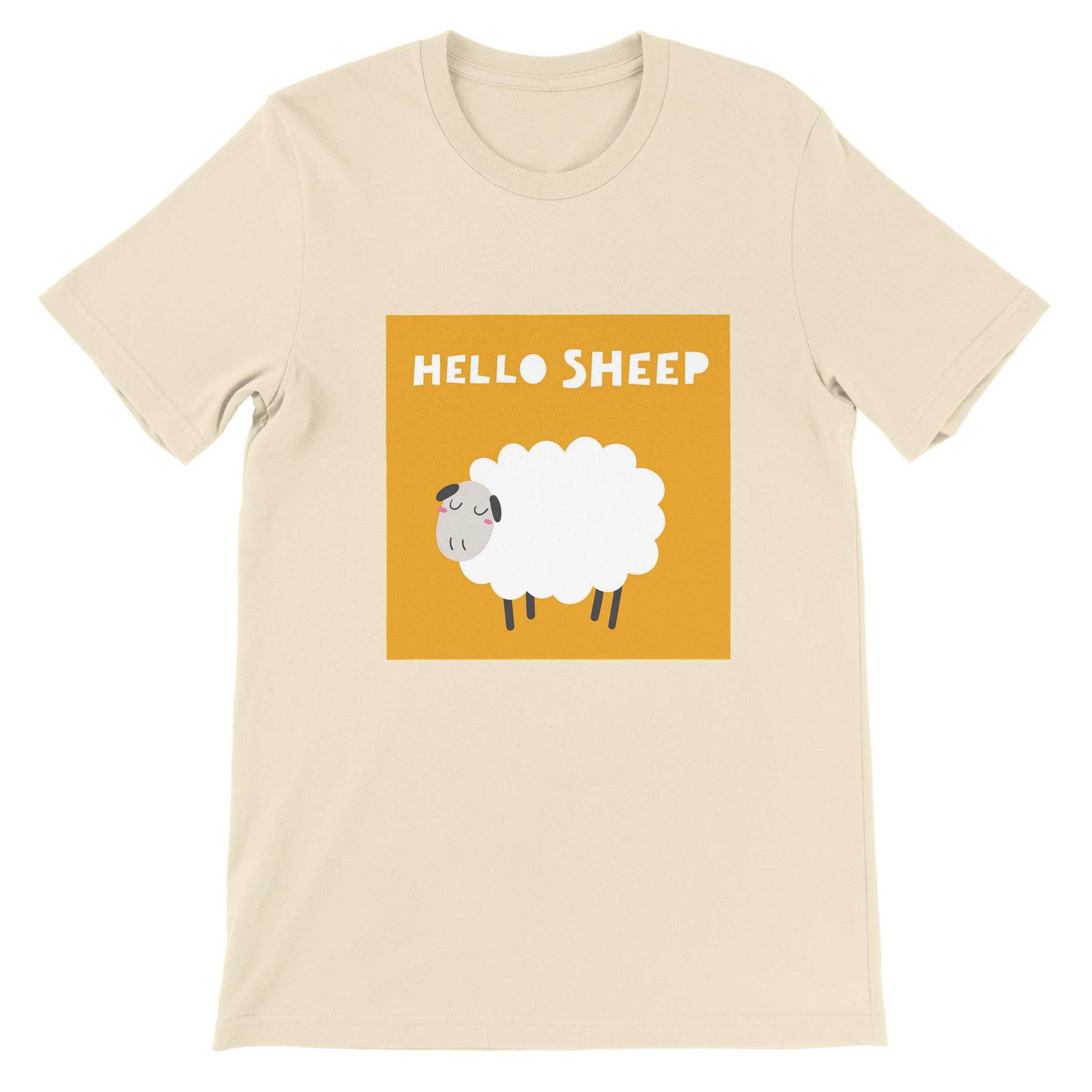 Budget Unisex Crewneck T-shirt/Hello-Sheep - Enet Images