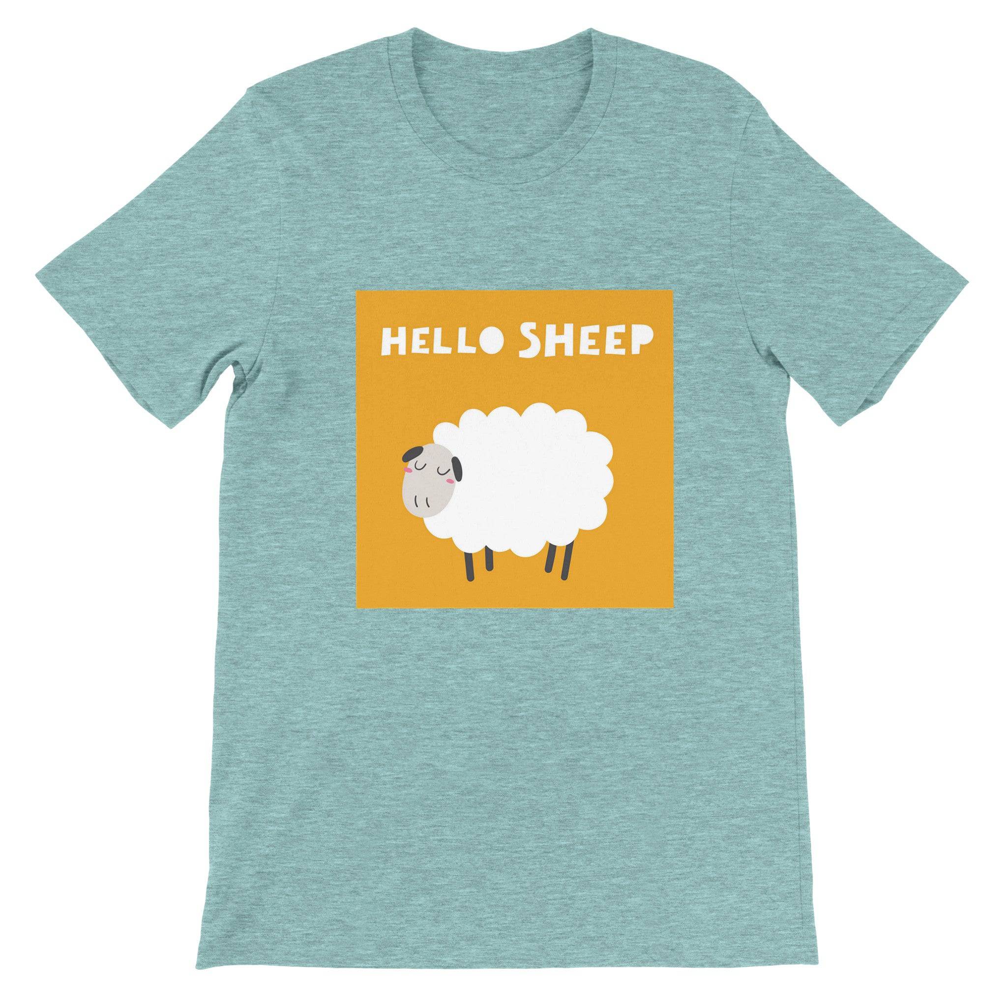Budget Unisex Crewneck T-shirt/Hello-Sheep - Enet Images