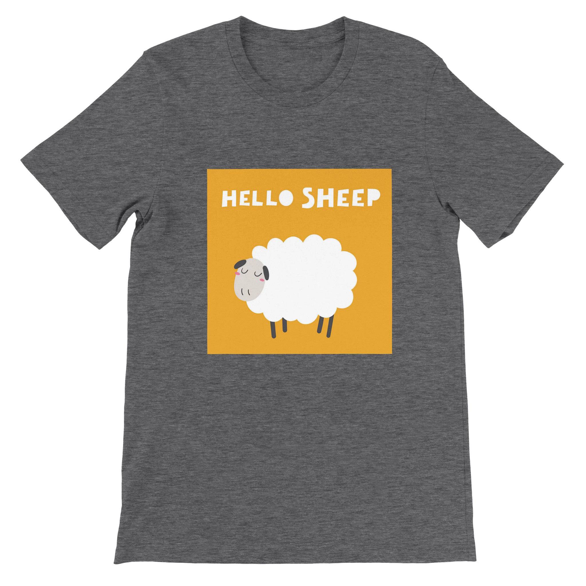Budget Unisex Crewneck T-shirt/Hello-Sheep - Enet Images