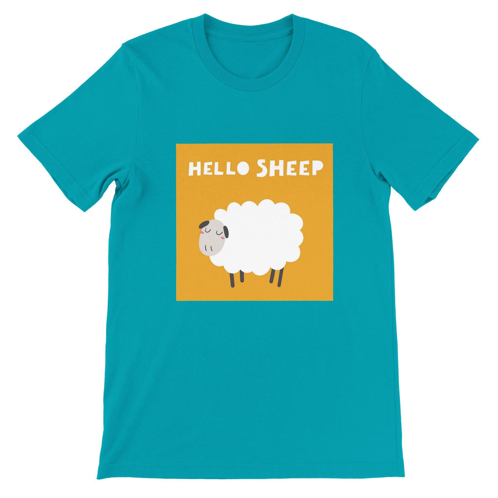 Budget Unisex Crewneck T-shirt/Hello-Sheep - Enet Images