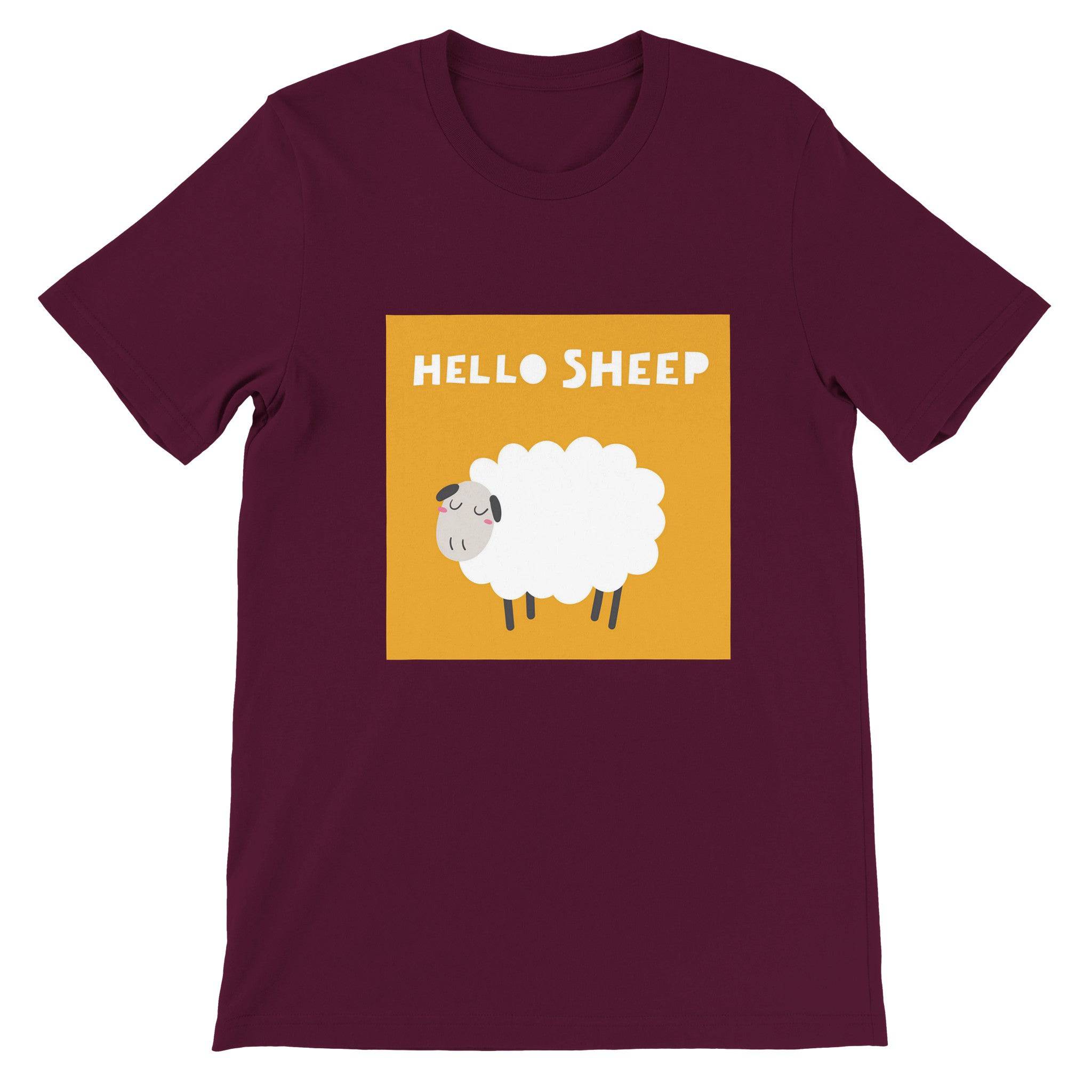 Budget Unisex Crewneck T-shirt/Hello-Sheep - Enet Images