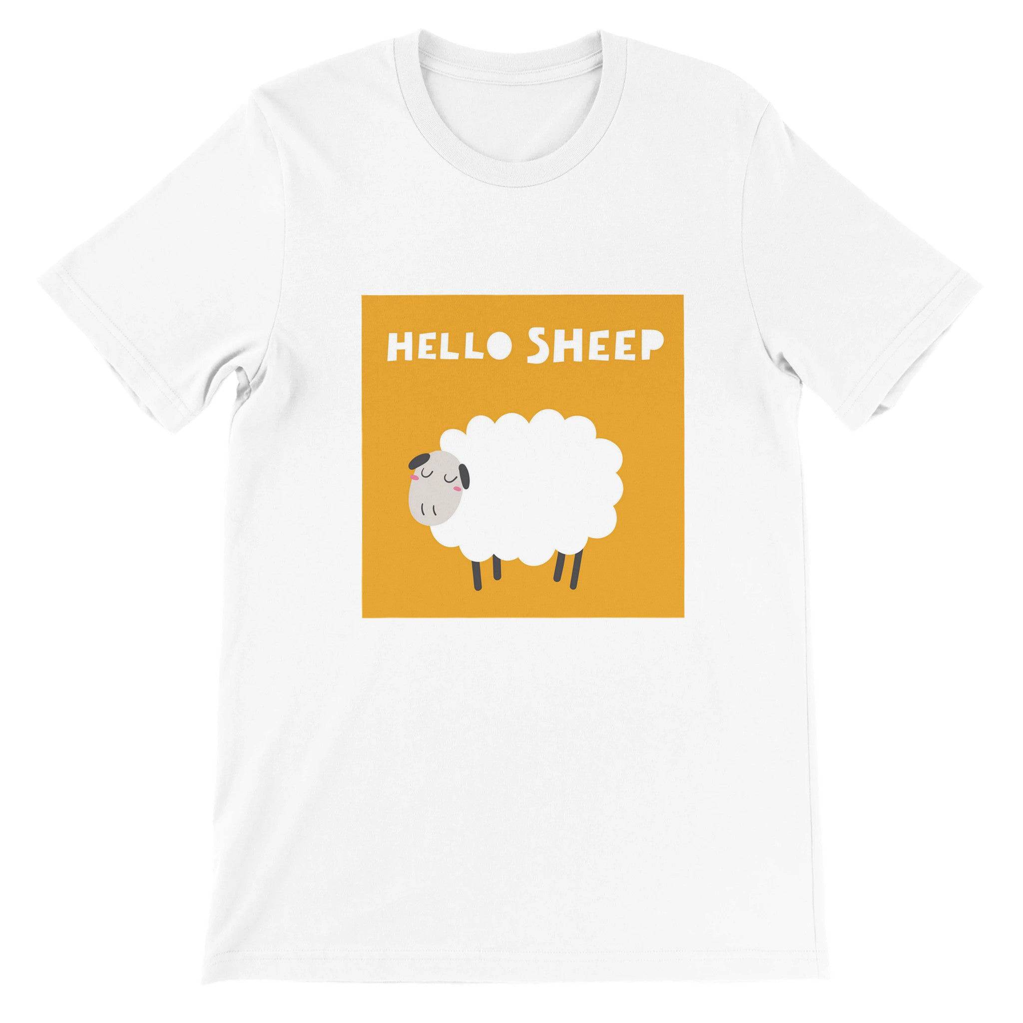 Budget Unisex Crewneck T-shirt/Hello-Sheep - Enet Images