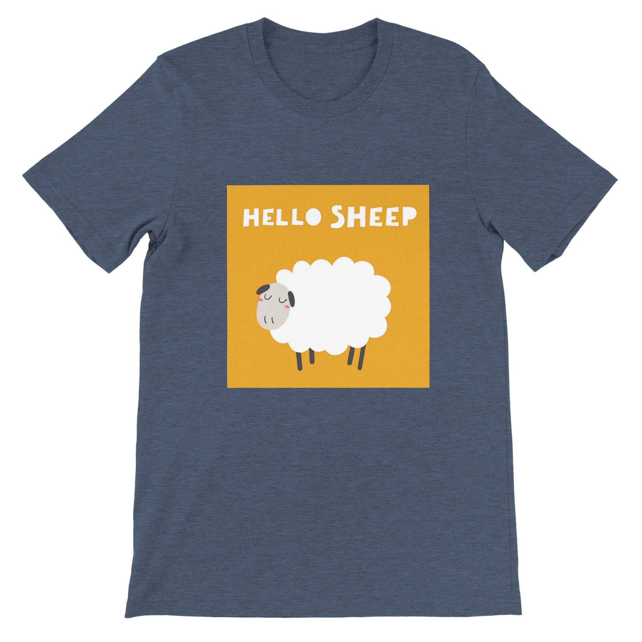 Budget Unisex Crewneck T-shirt/Hello-Sheep - Enet Images
