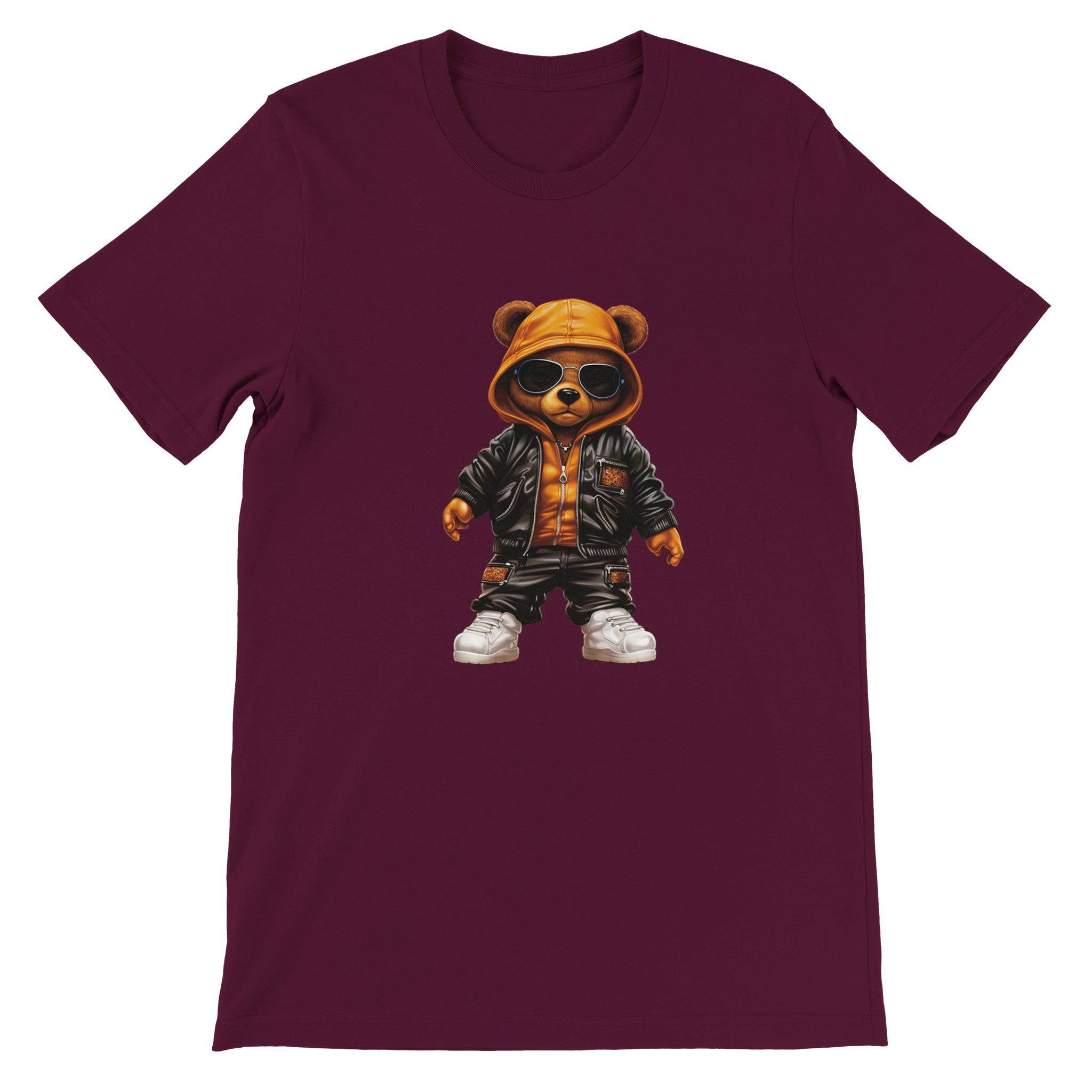 Budget Unisex Crewneck T-shirt/Hip-Hop-Teddy-Bear - Enet Images