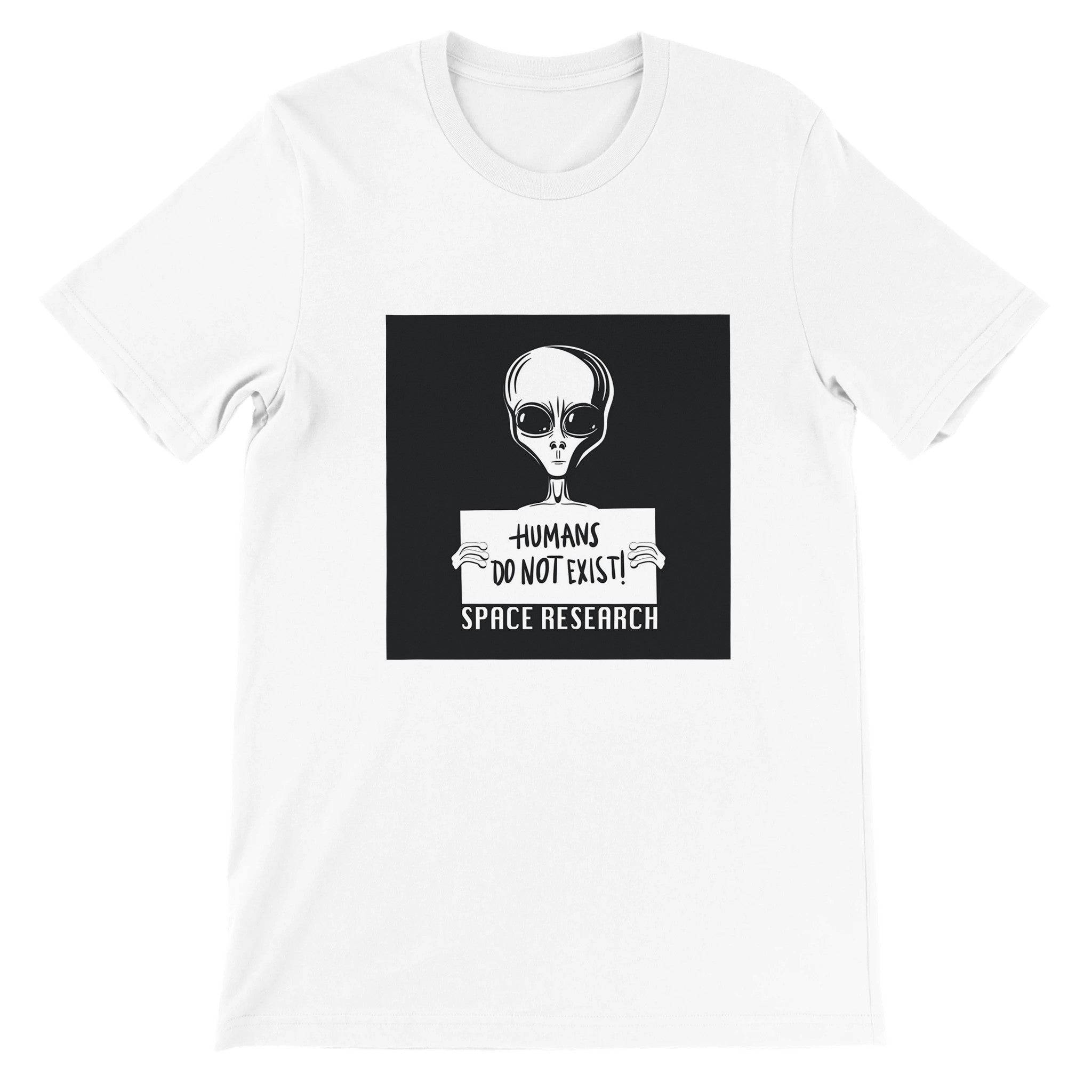 Budget Unisex Crewneck T-shirt/Humans-Don't-Exist - Enet Images
