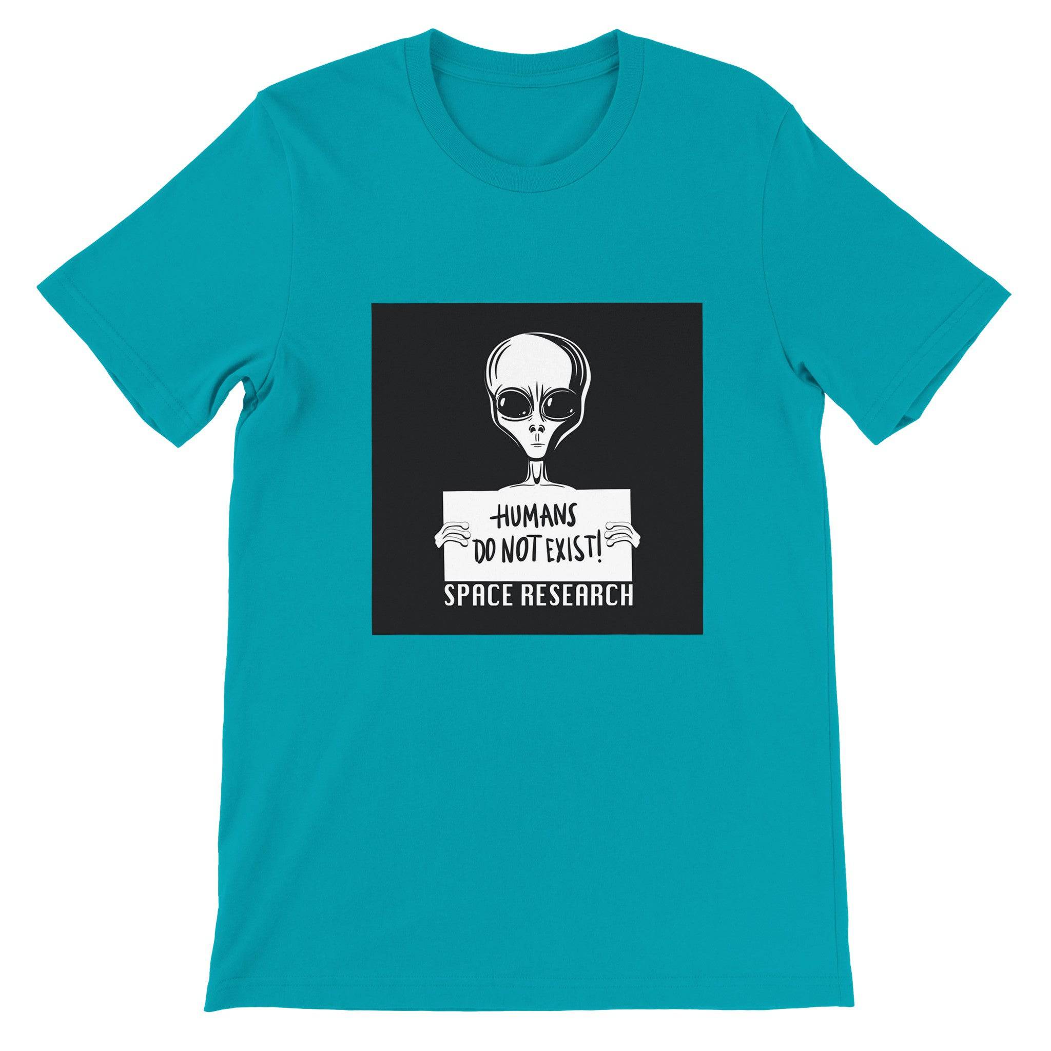 Budget Unisex Crewneck T-shirt/Humans-Don't-Exist - Enet Images