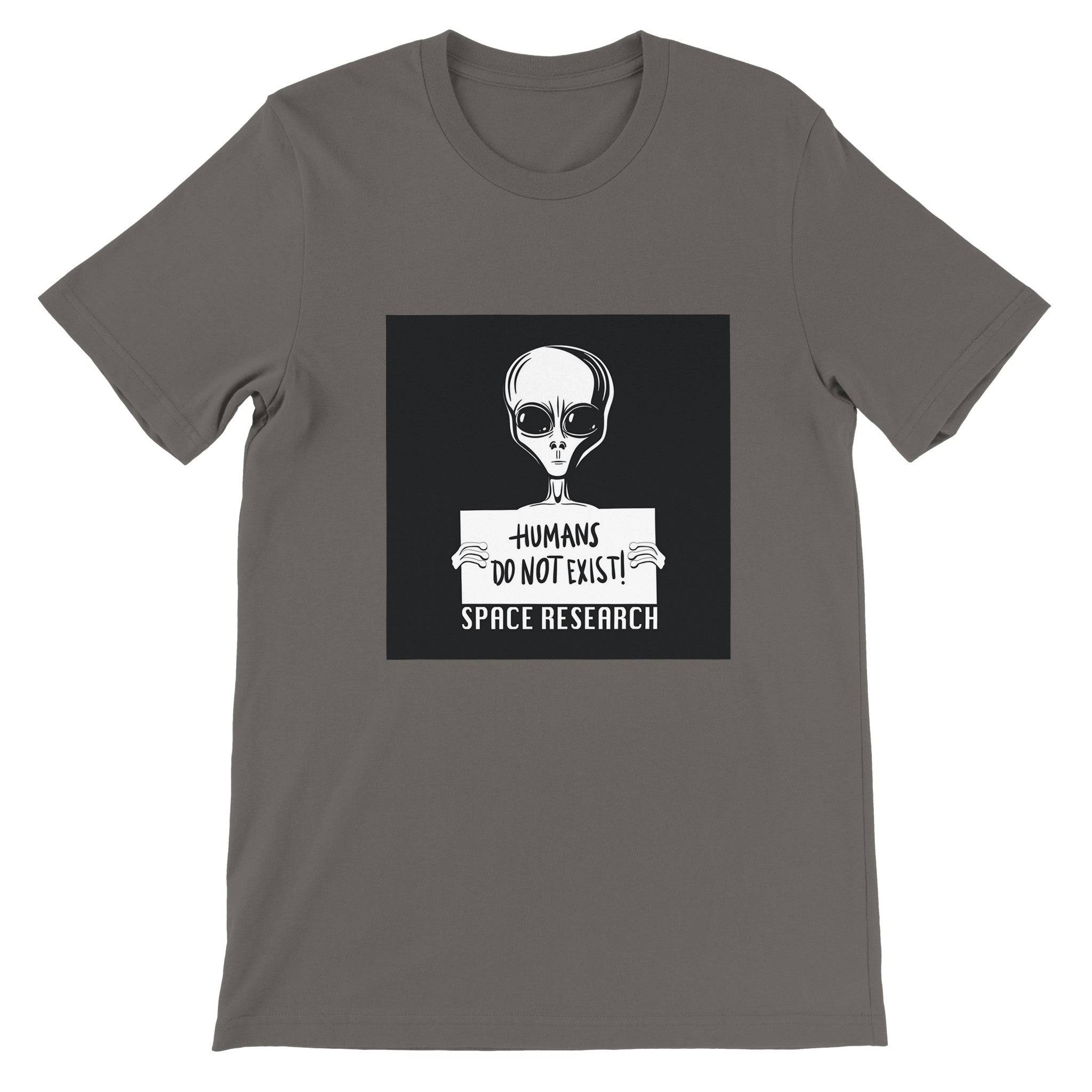 Budget Unisex Crewneck T-shirt/Humans-Don't-Exist - Enet Images