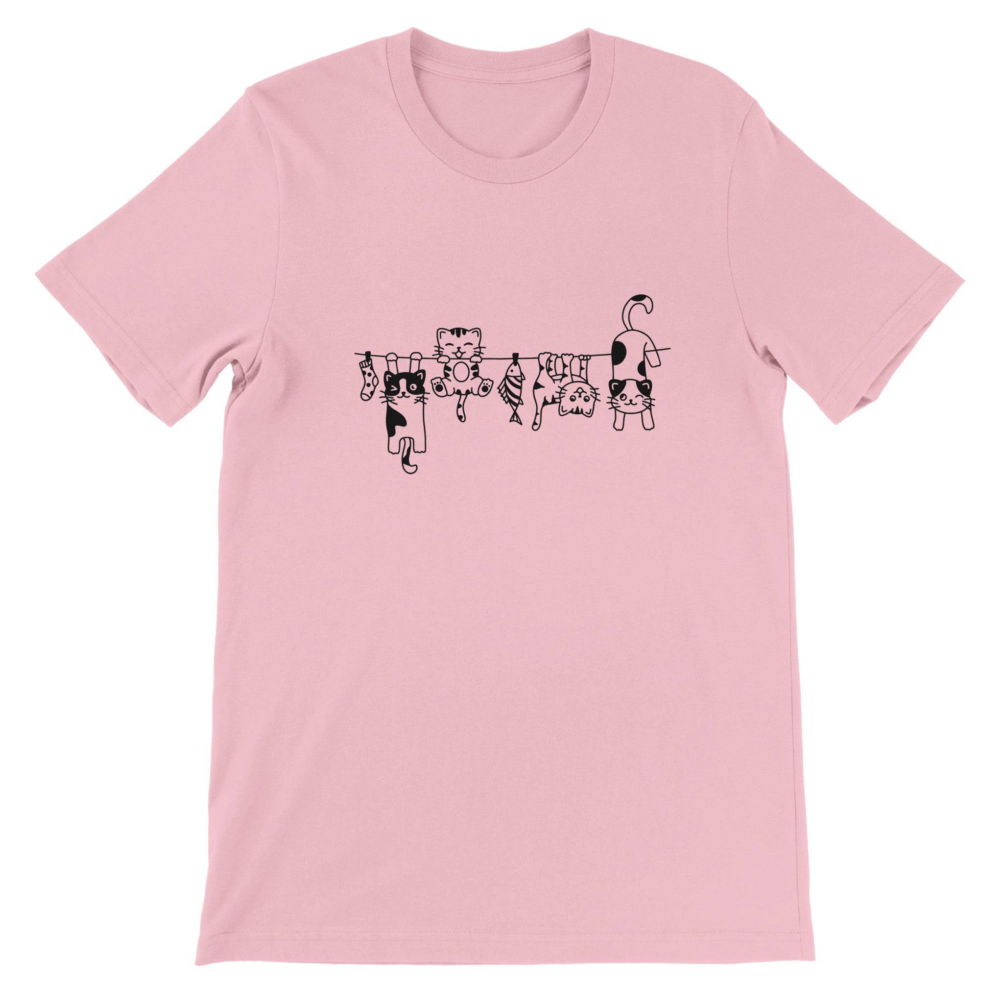 Budget Unisex Crewneck T-shirt/Kitties-Hanging - Enet Images