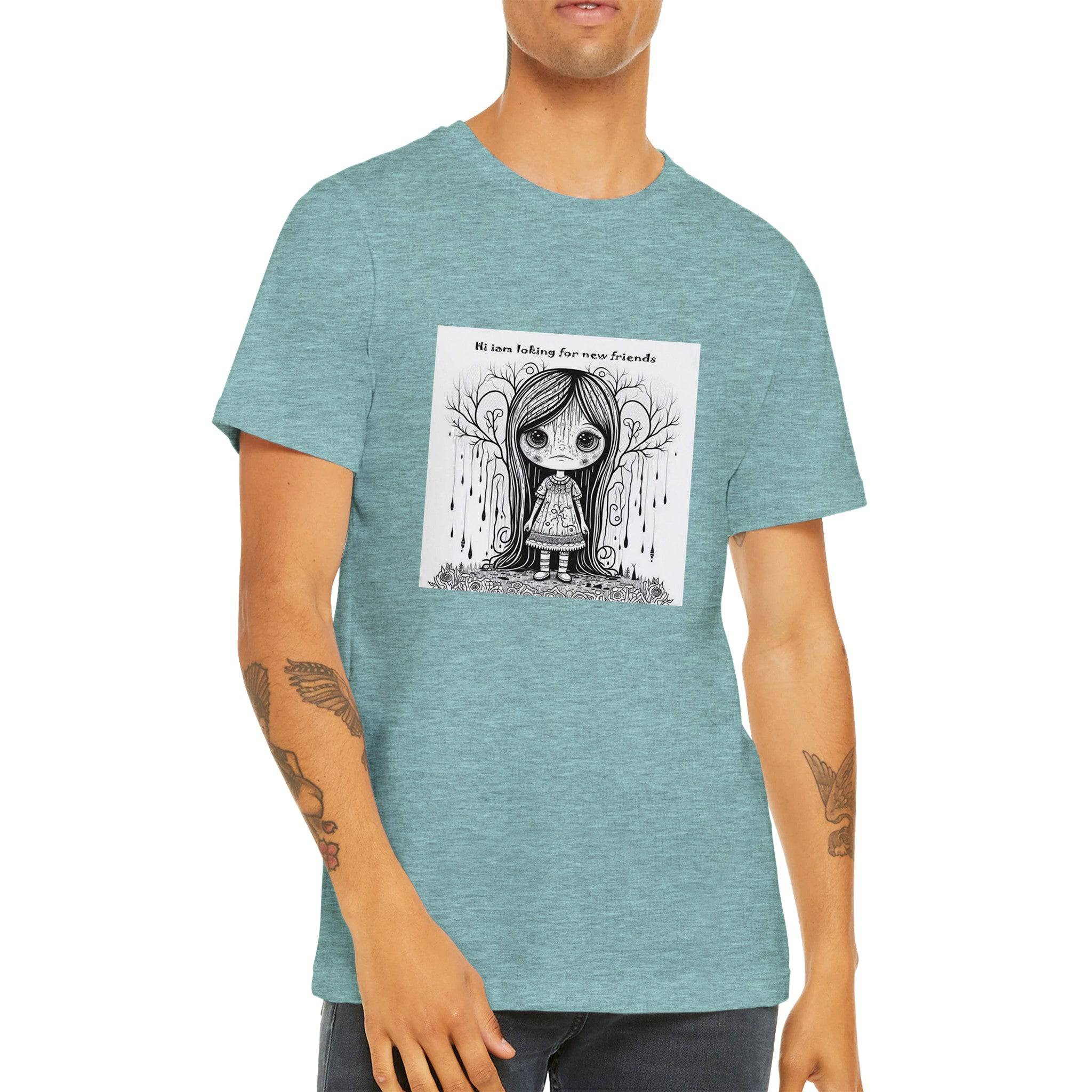 Budget Unisex Crewneck T-shirt/Looking-For-New-Friends - Enet Images