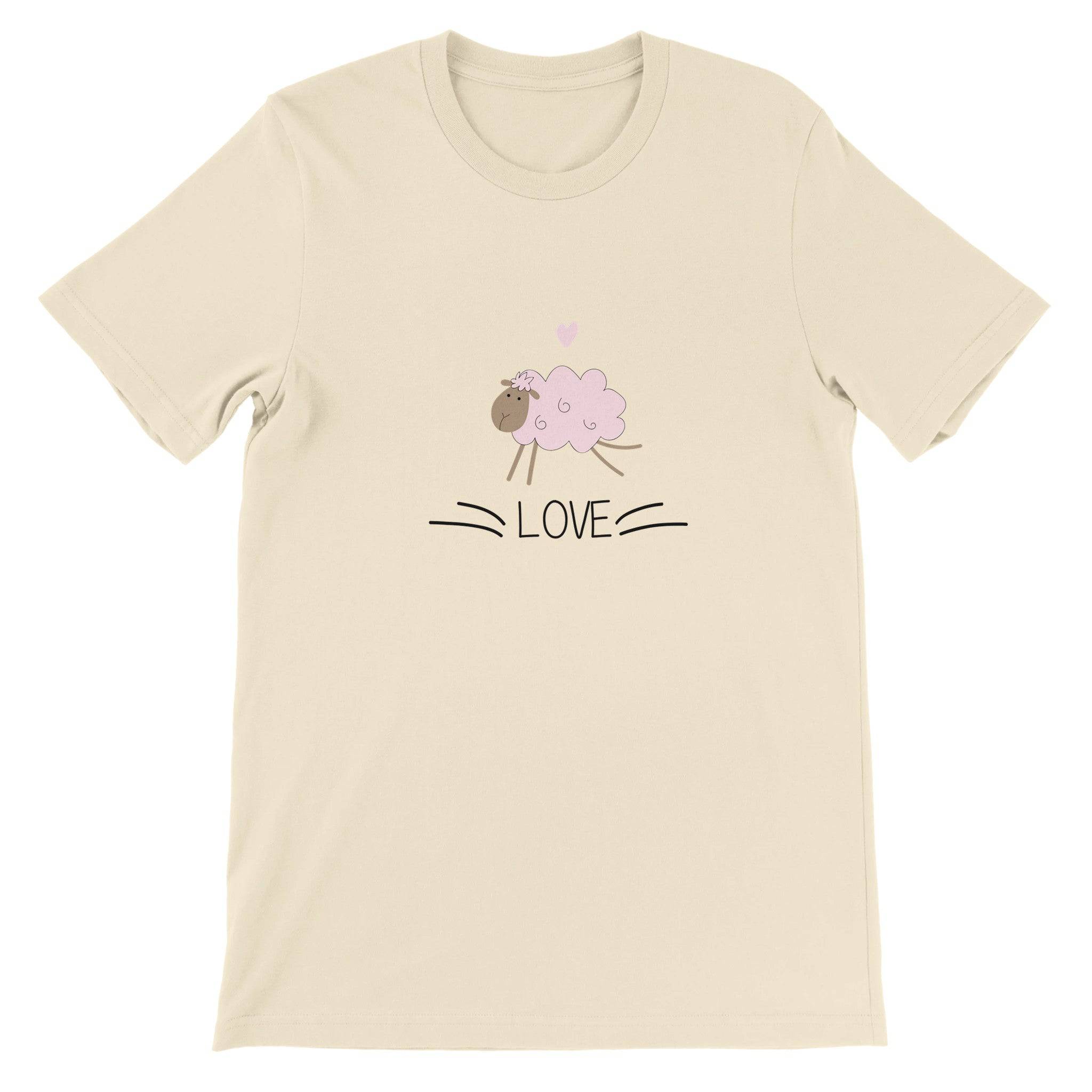 Budget Unisex Crewneck T-shirt/Love-Sheep - Enet Images