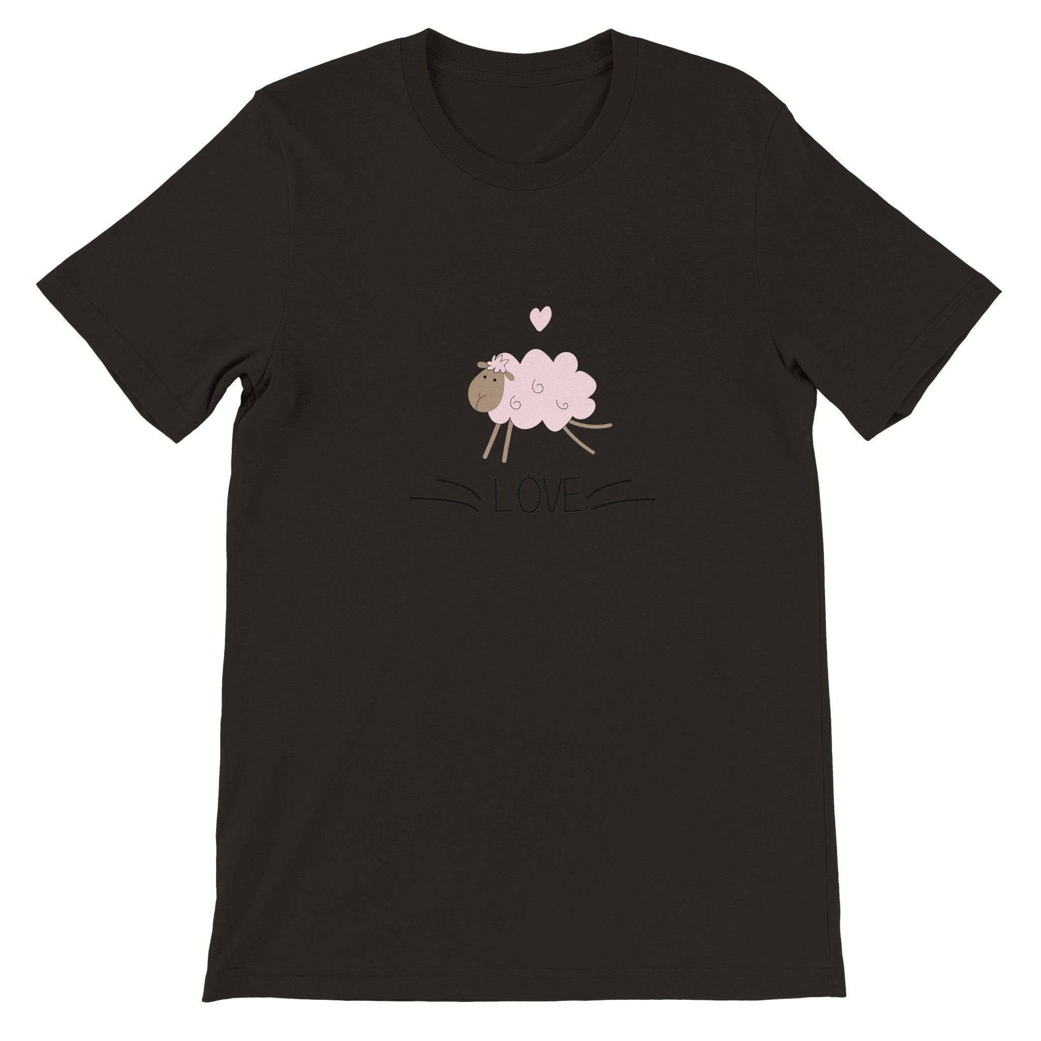 Budget Unisex Crewneck T-shirt/Love-Sheep - Enet Images