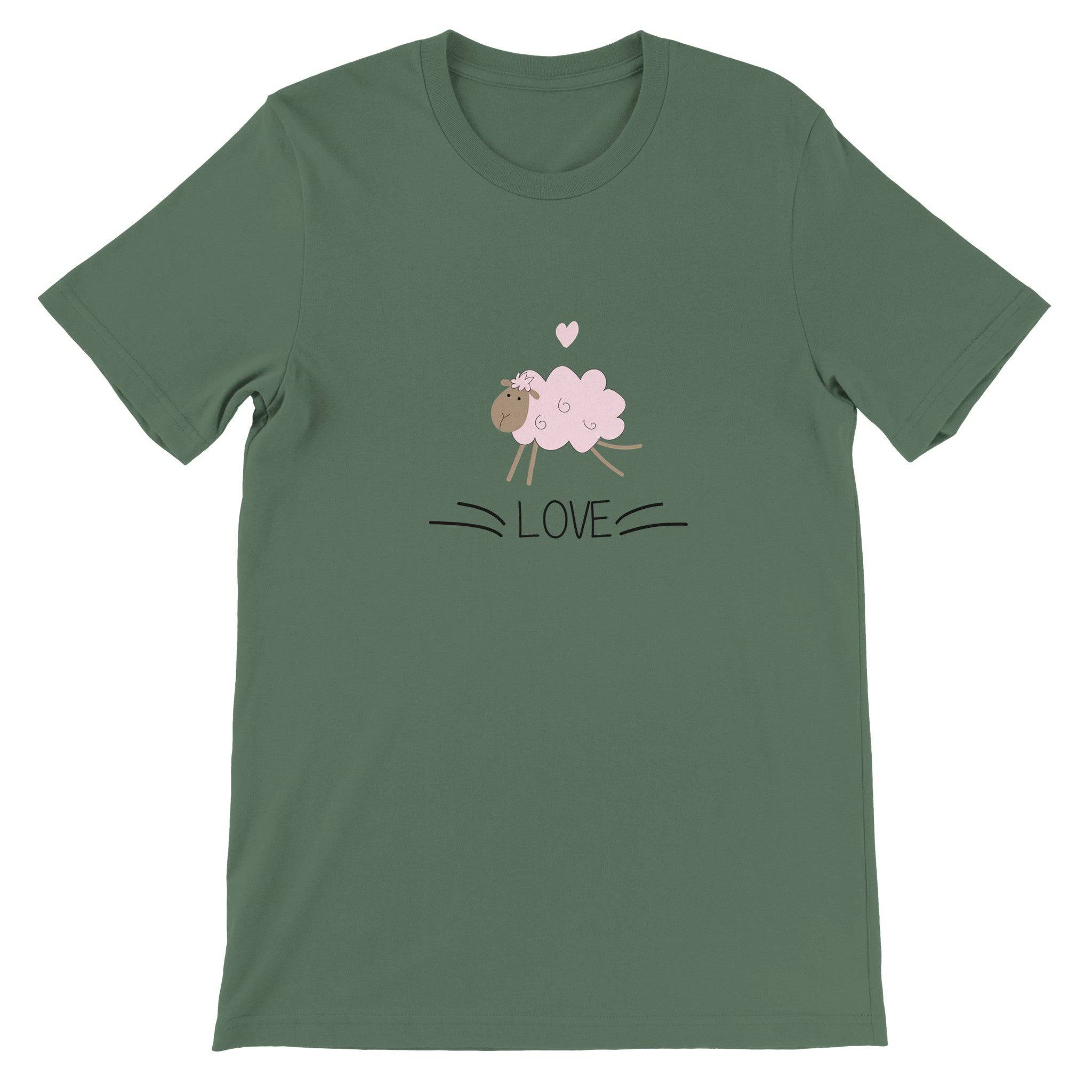 Budget Unisex Crewneck T-shirt/Love-Sheep - Enet Images