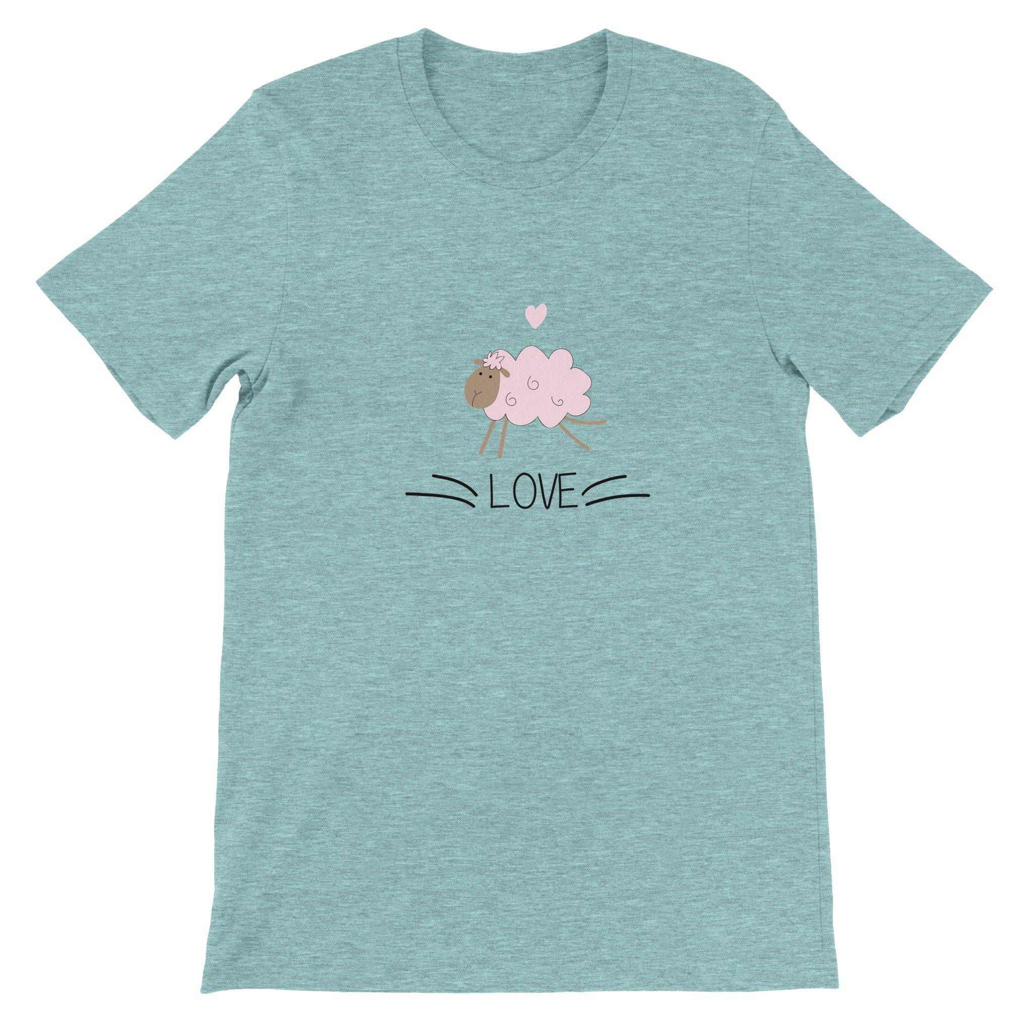 Budget Unisex Crewneck T-shirt/Love-Sheep - Enet Images