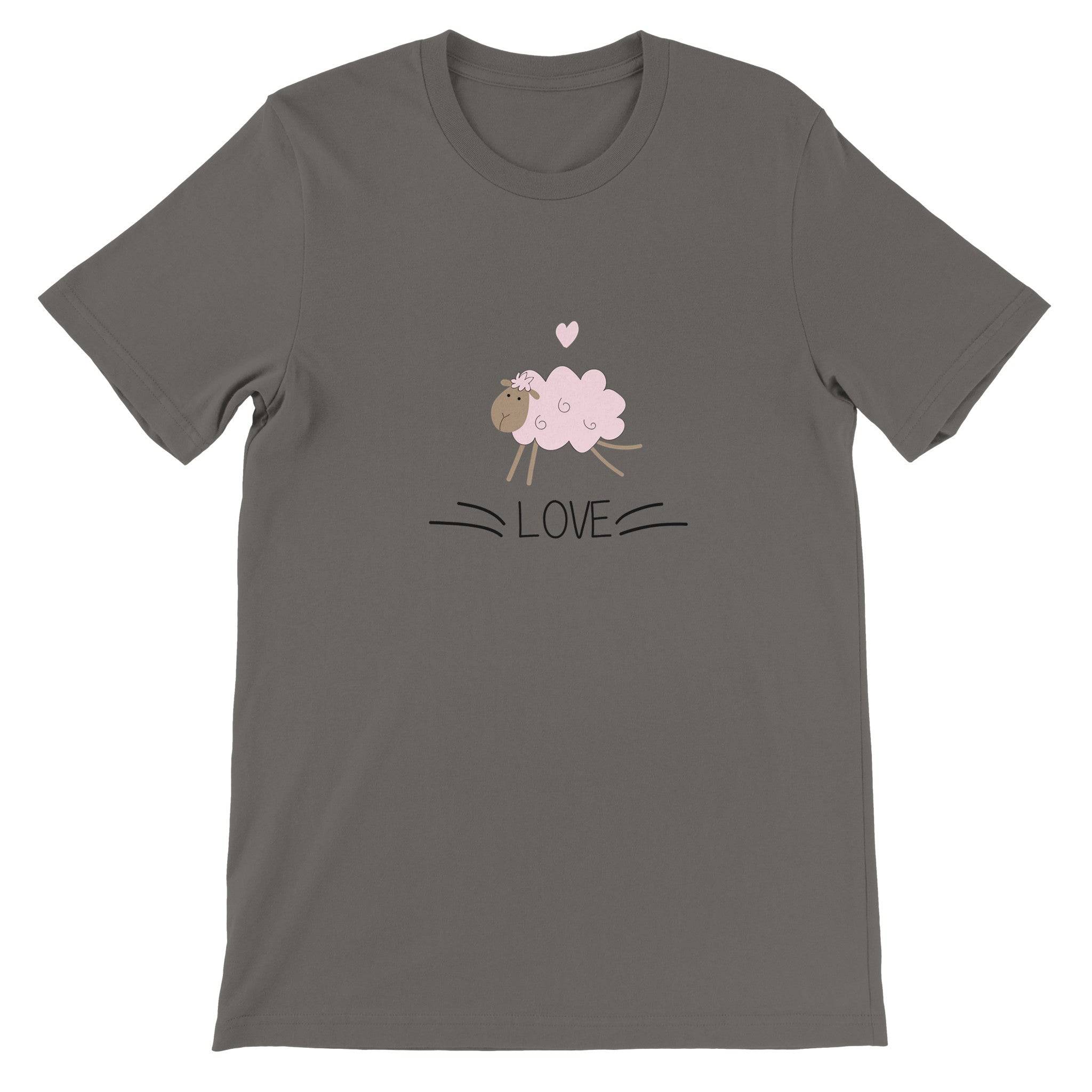 Budget Unisex Crewneck T-shirt/Love-Sheep - Enet Images