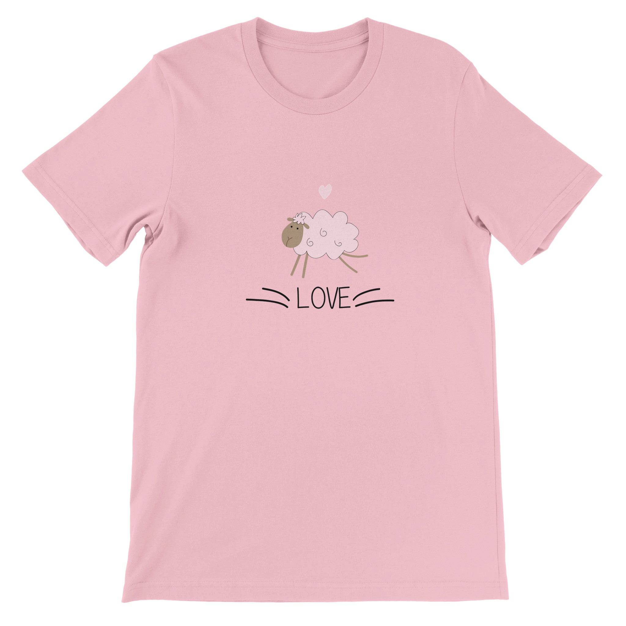Budget Unisex Crewneck T-shirt/Love-Sheep - Enet Images