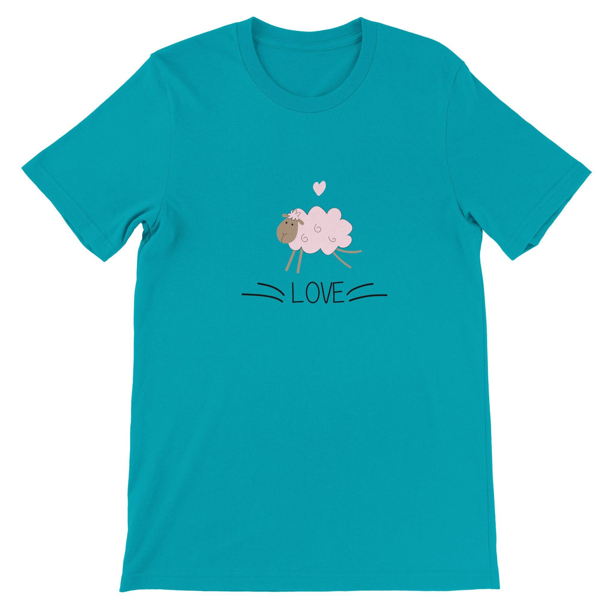 Budget Unisex Crewneck T-shirt/Love-Sheep - Enet Images