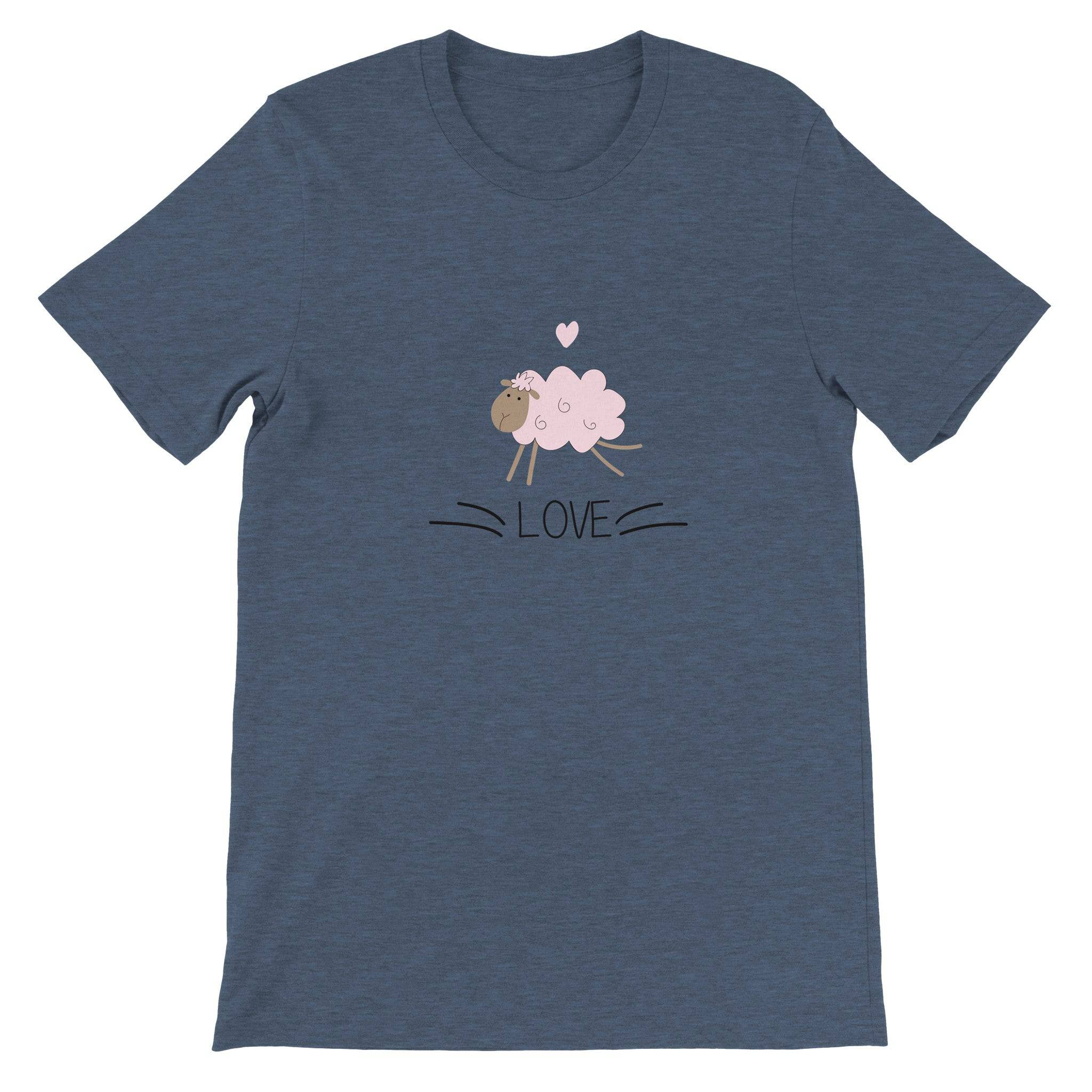 Budget Unisex Crewneck T-shirt/Love-Sheep - Enet Images