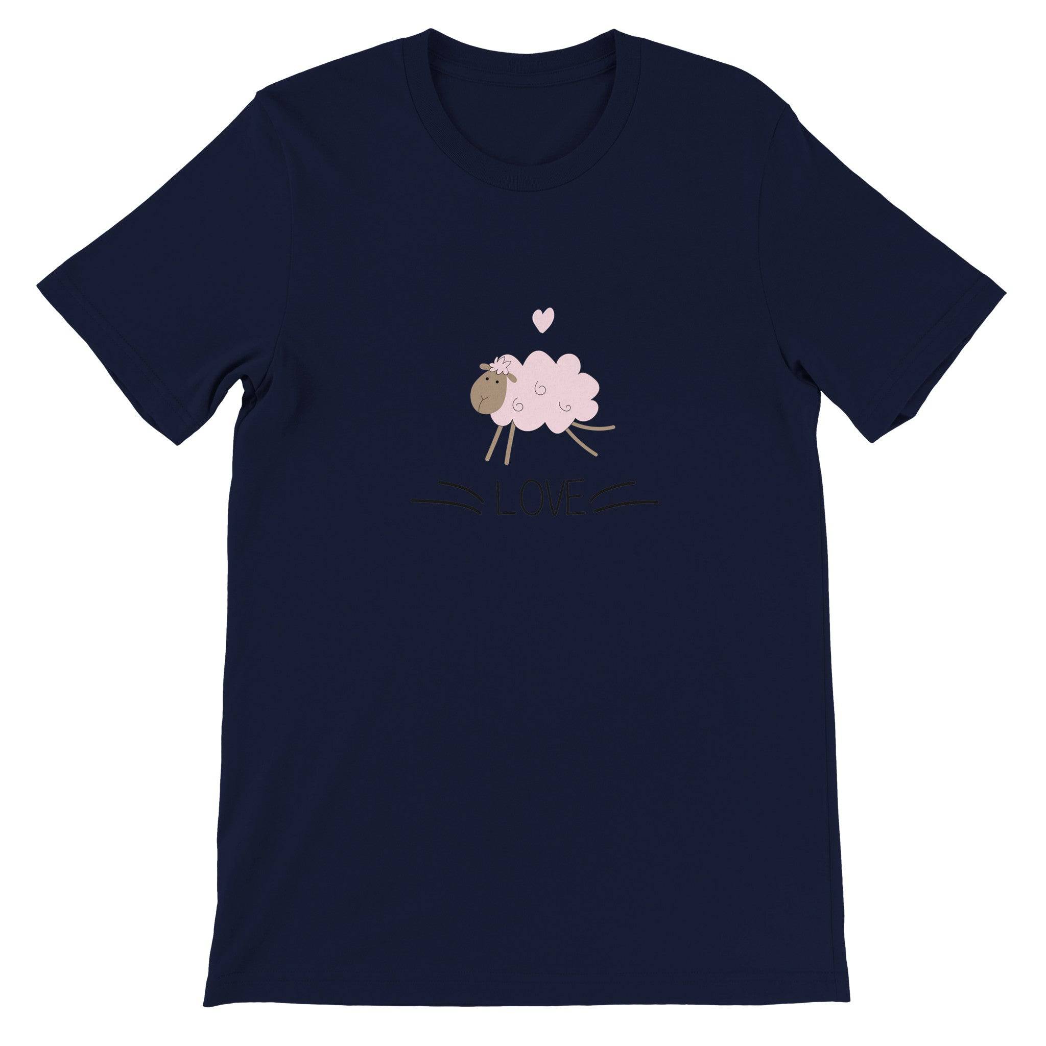 Budget Unisex Crewneck T-shirt/Love-Sheep - Enet Images