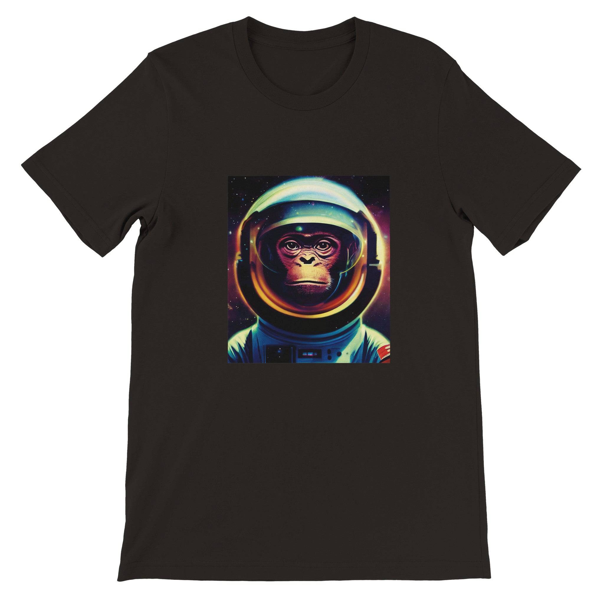 Budget Unisex Crewneck T-shirt/Monkey-Astronaut - Enet Images