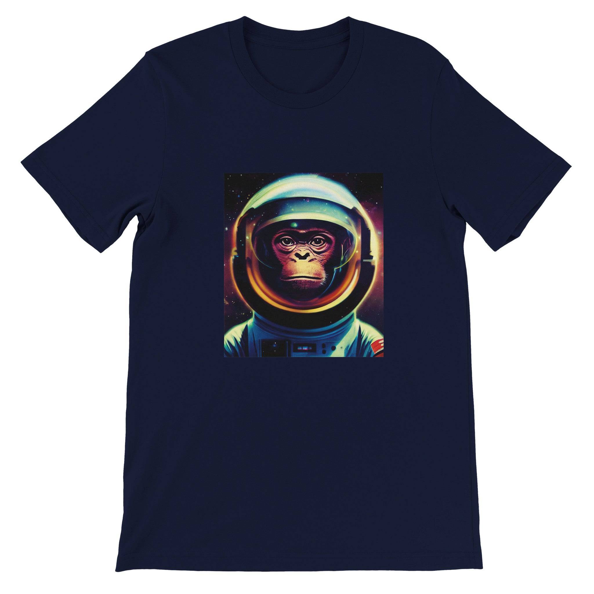 Budget Unisex Crewneck T-shirt/Monkey-Astronaut - Enet Images