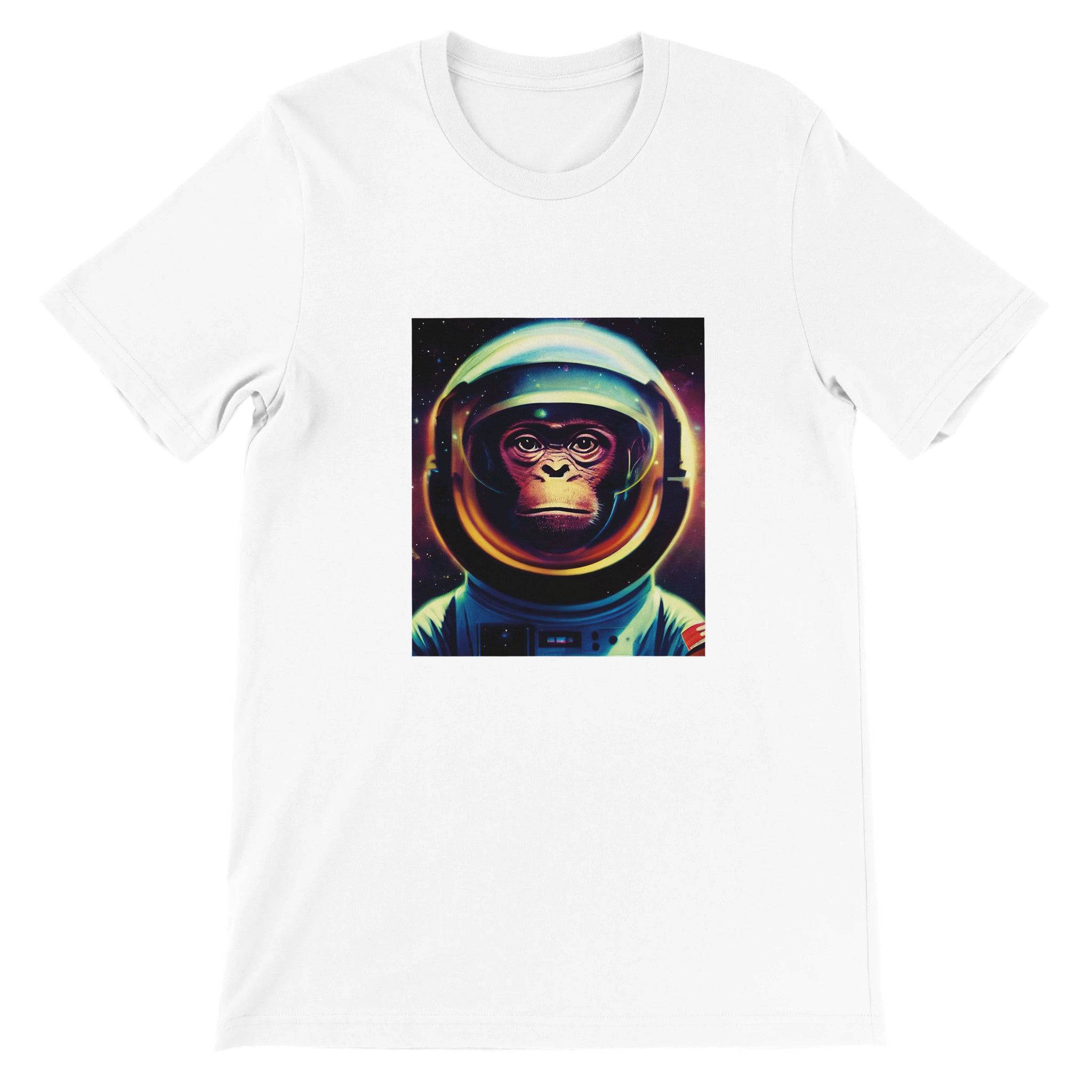 Budget Unisex Crewneck T-shirt/Monkey-Astronaut - Enet Images