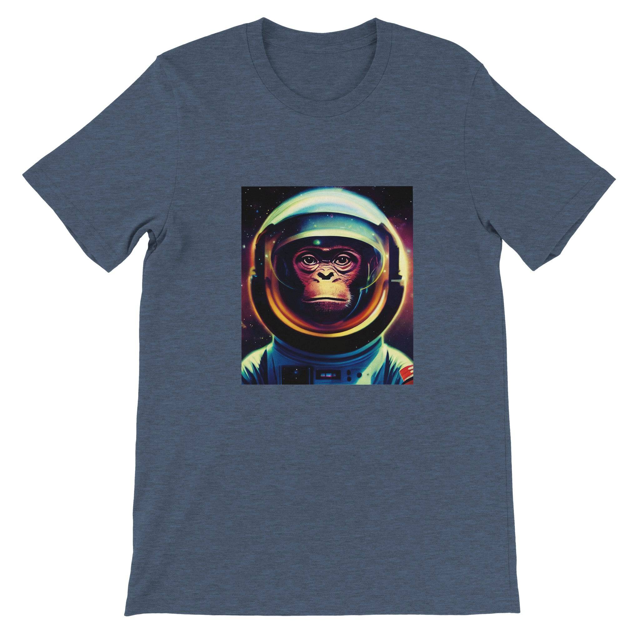 Budget Unisex Crewneck T-shirt/Monkey-Astronaut - Enet Images