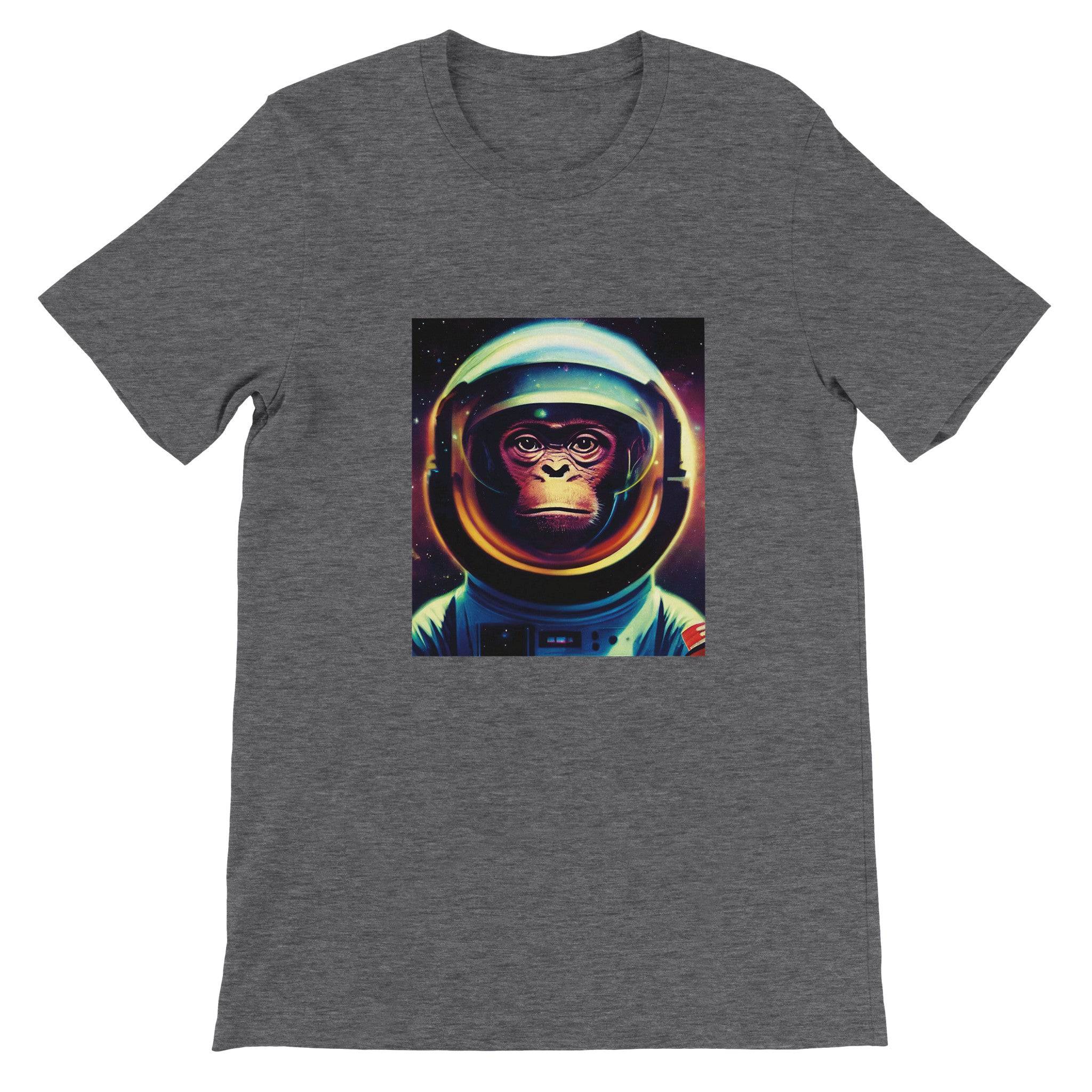 Budget Unisex Crewneck T-shirt/Monkey-Astronaut - Enet Images